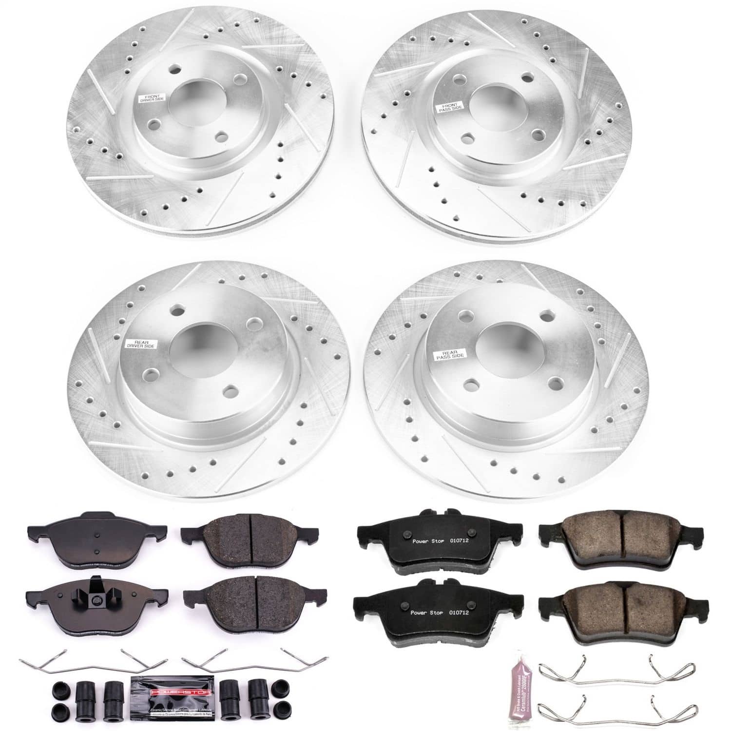 Power Stop - K7910 - Front and Rear - Disc Brake Pad and Rotor Kit