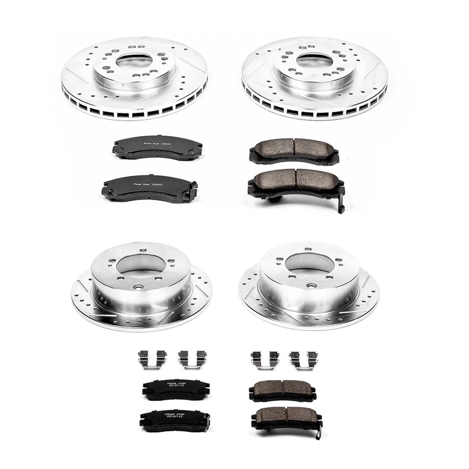 Power Stop - K802 - Front and Rear - Disc Brake Pad and Rotor Kit