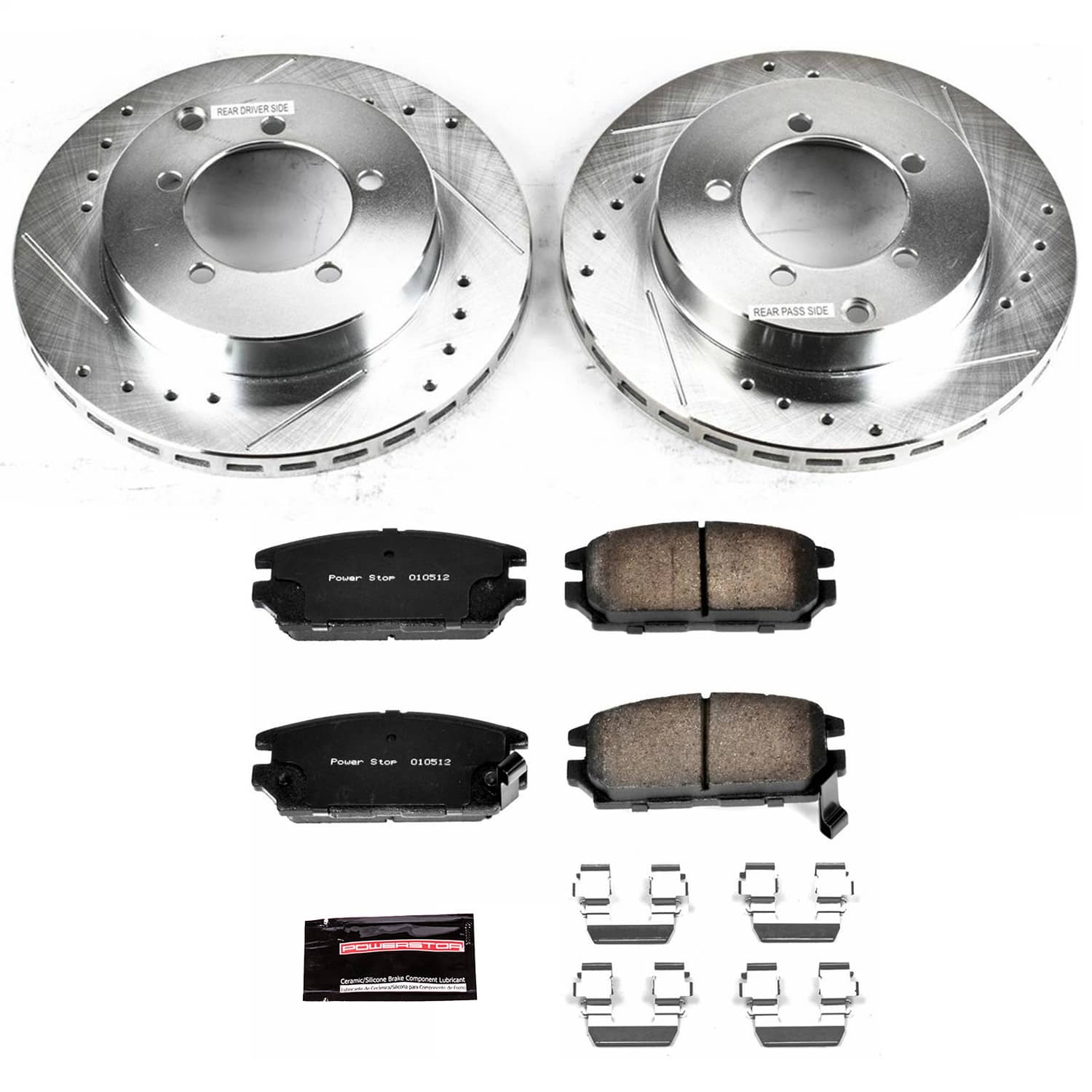 Power Stop - K808 - Rear - Disc Brake Pad and Rotor Kit