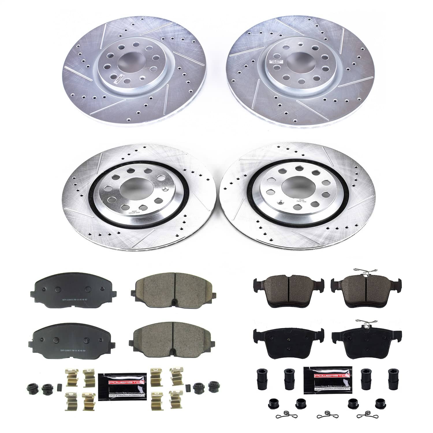 Power Stop - K8118 - Front and Rear - Disc Brake Pad and Rotor Kit