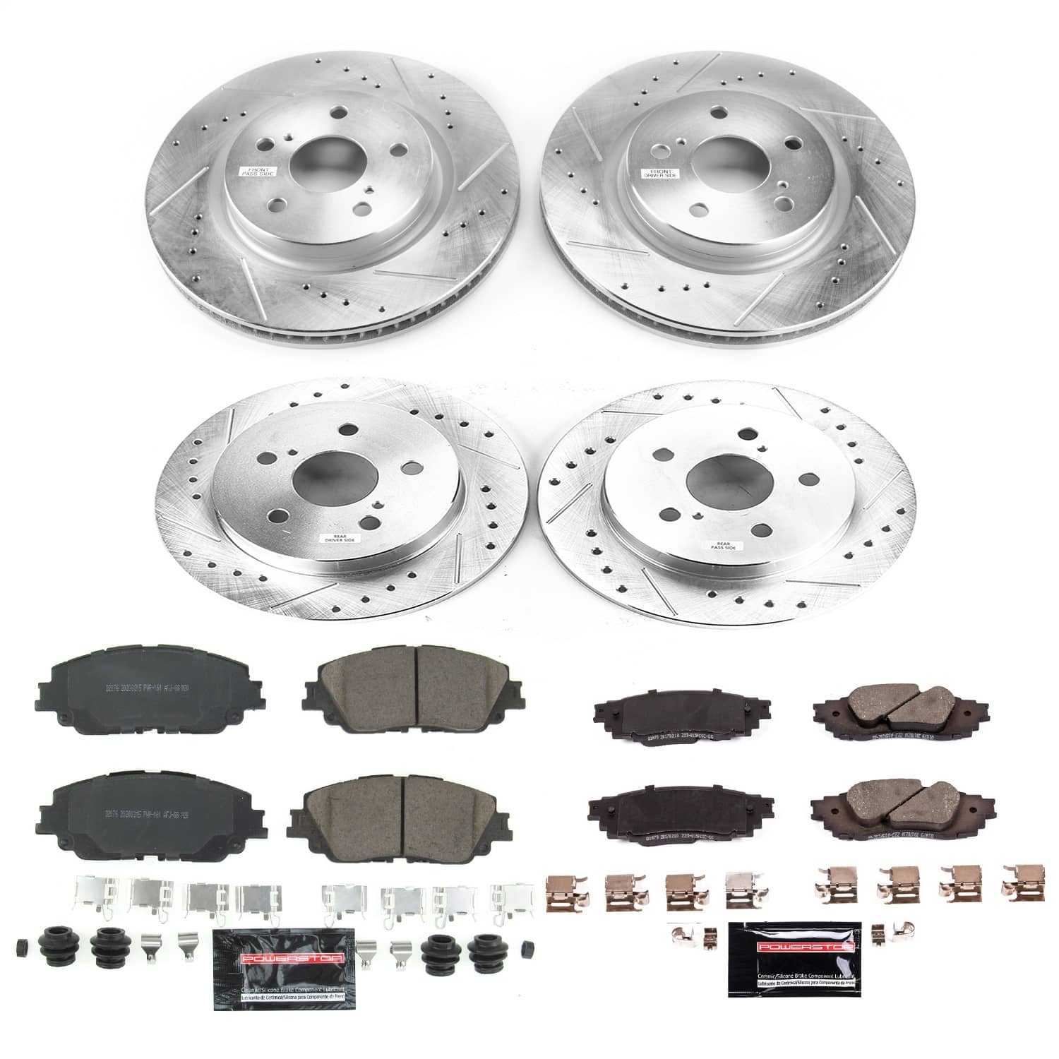 Power Stop - K8348 - Front and Rear - Disc Brake Pad and Rotor Kit