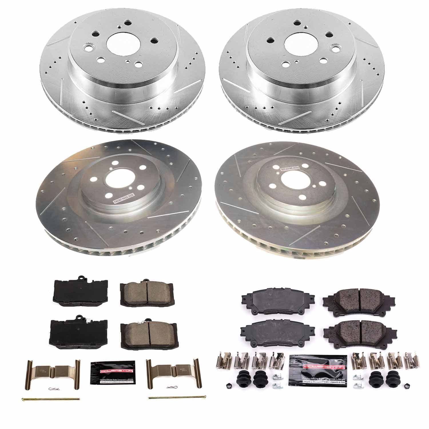 Power Stop - K8453 - Front and Rear - Disc Brake Pad and Rotor Kit