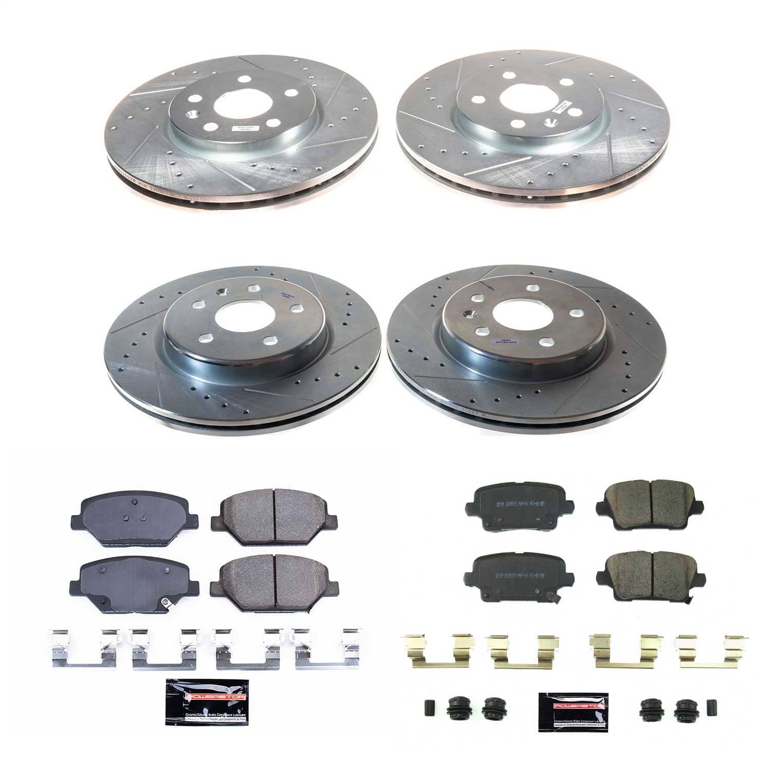 Power Stop - K8504 - Front and Rear - Disc Brake Pad and Rotor Kit