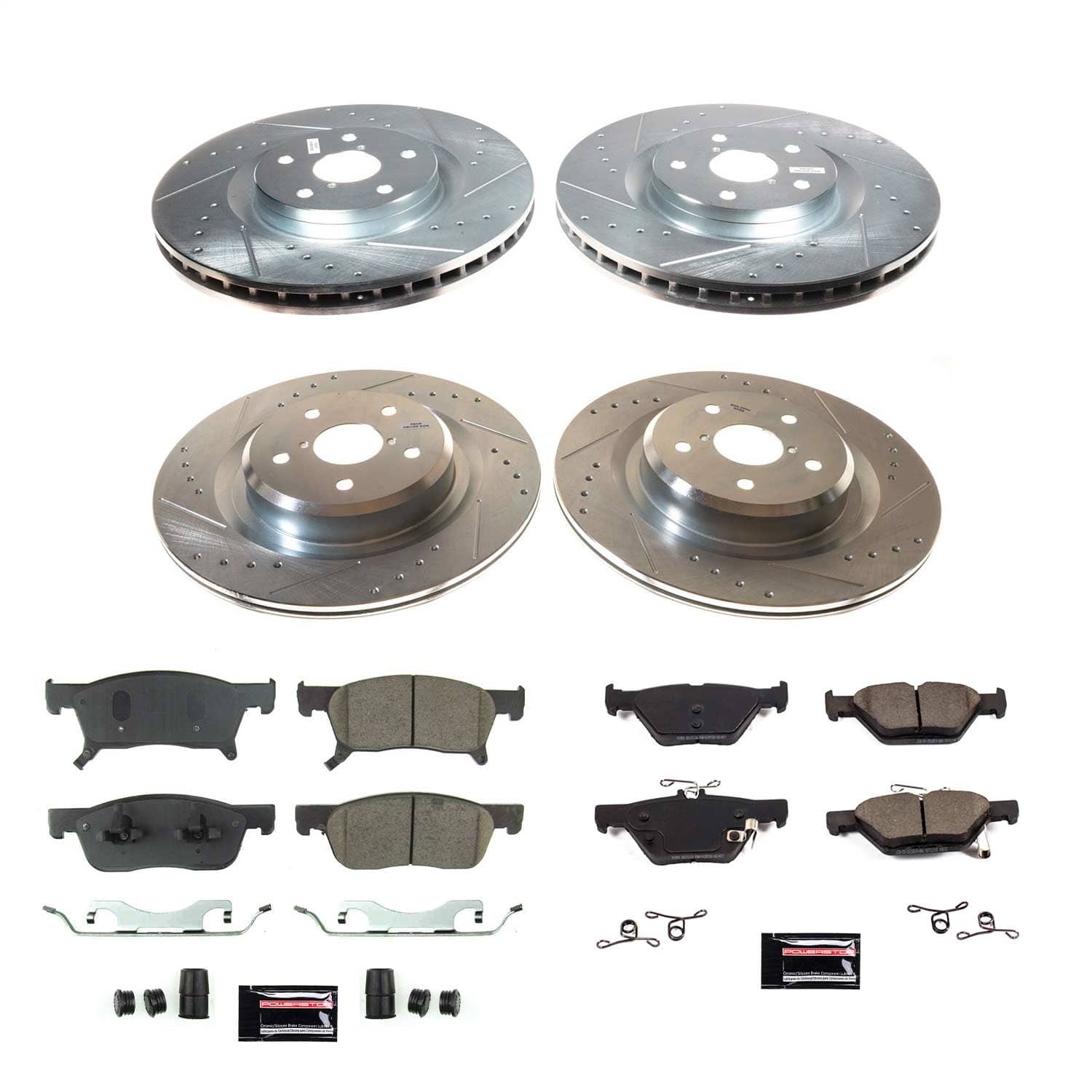 Power Stop - K8518 - Front and Rear - Disc Brake Pad and Rotor Kit
