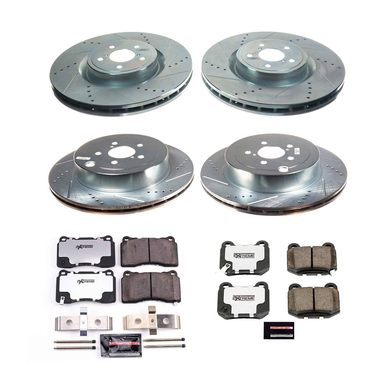 Power Stop - K8519-26 - Front and Rear - Disc Brake Pad and Rotor Kit