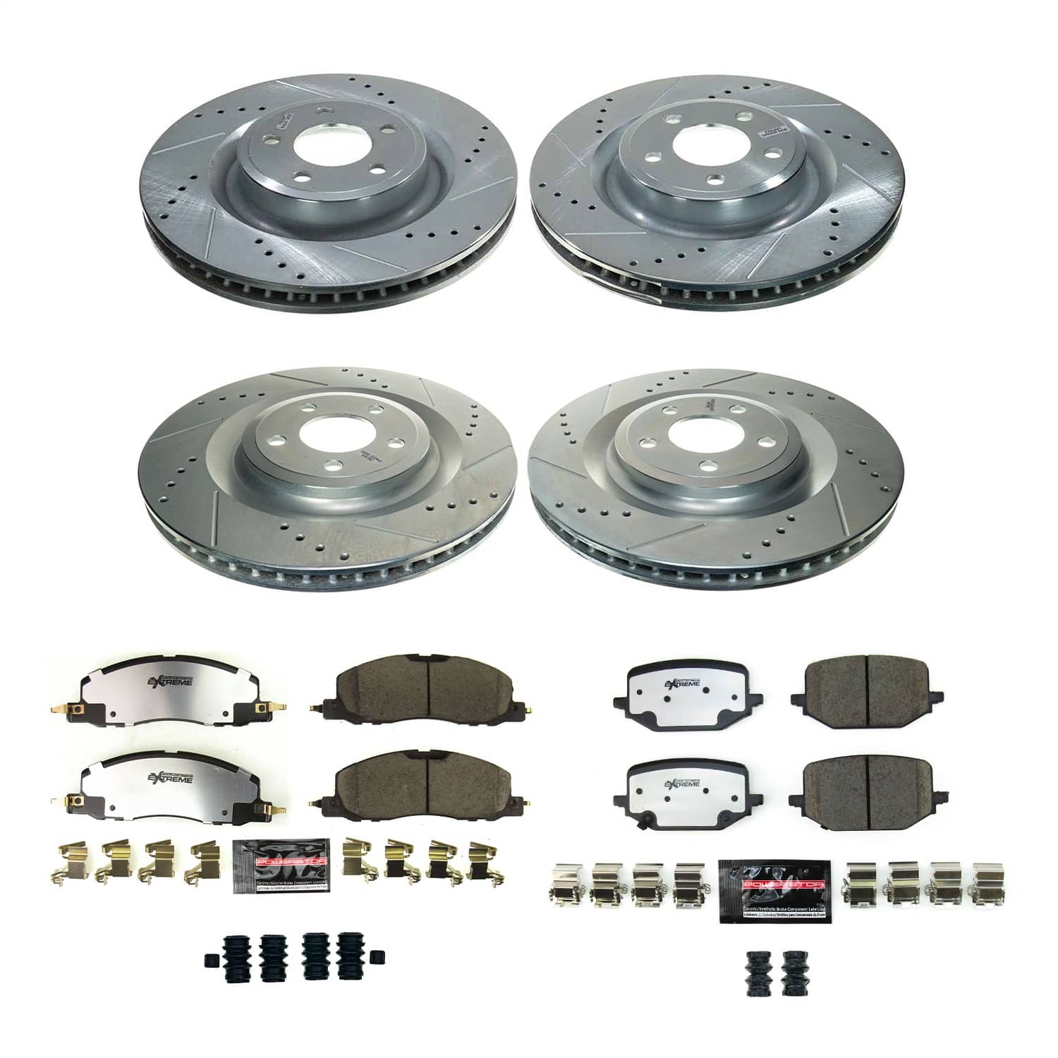 Power Stop - K8696-36 - Front and Rear - Disc Brake Pad and Rotor Kit