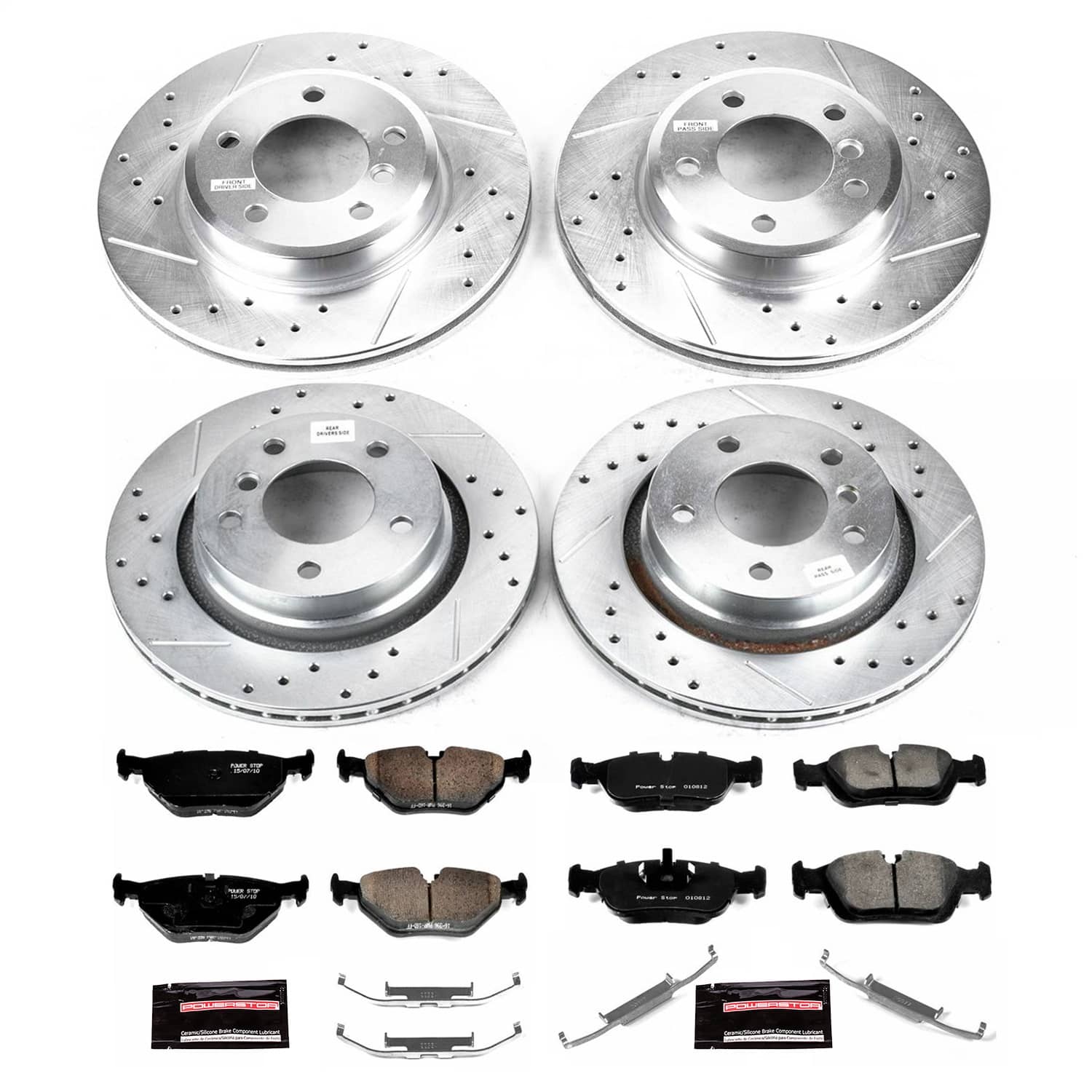 Power Stop - K871 - Front and Rear - Disc Brake Pad and Rotor Kit