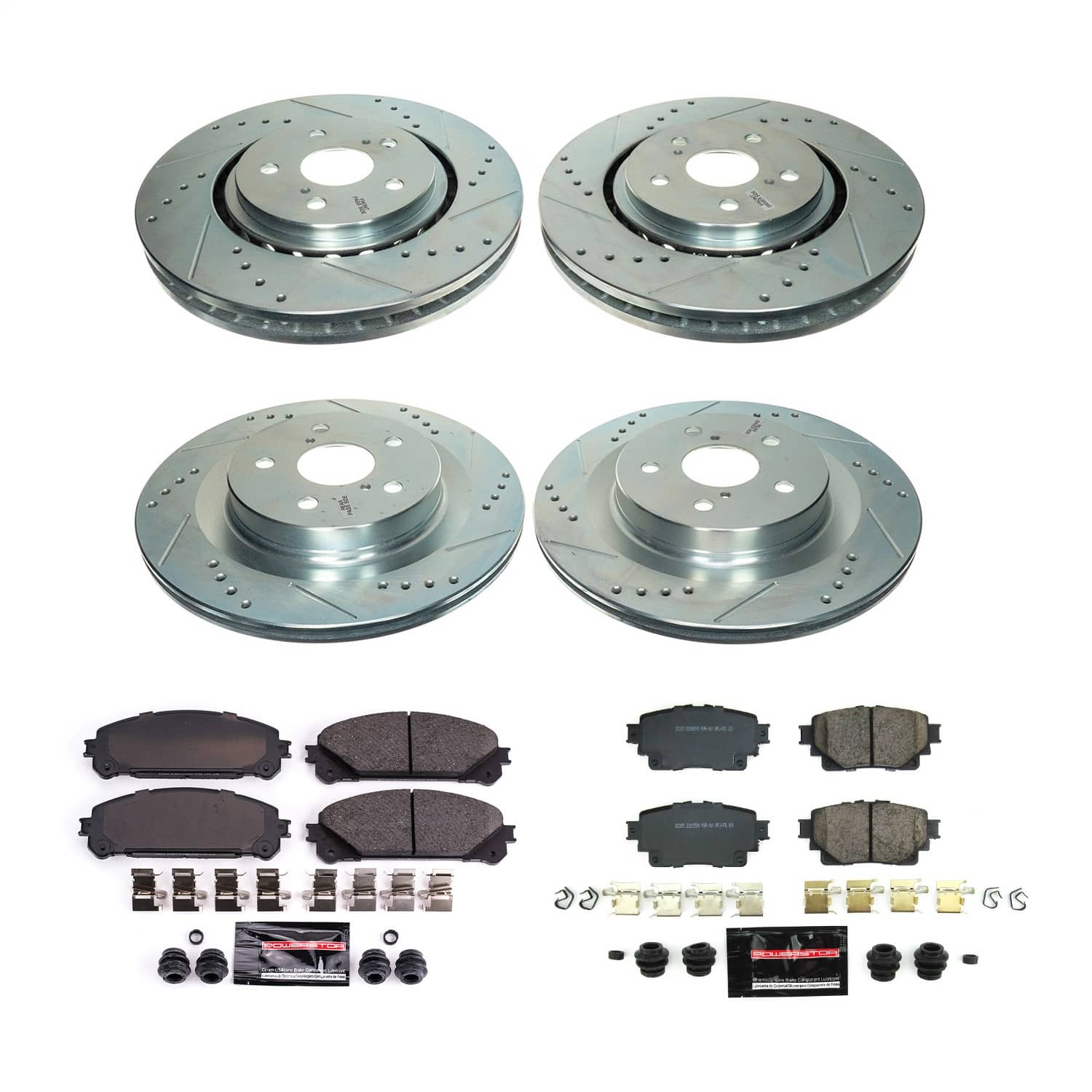Power Stop - K8736 - Front and Rear - Disc Brake Pad and Rotor Kit