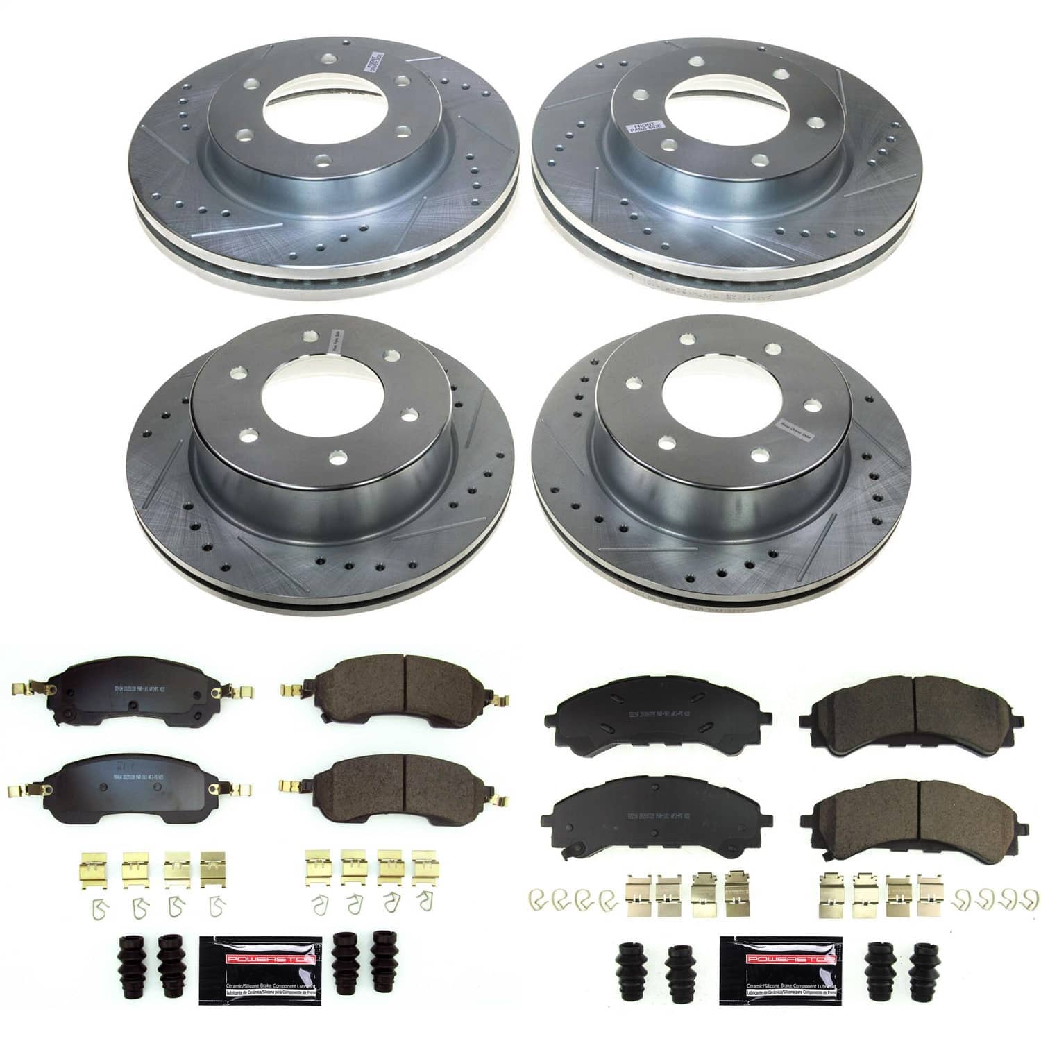 Power Stop - K8802 - Front and Rear - Disc Brake Pad and Rotor Kit