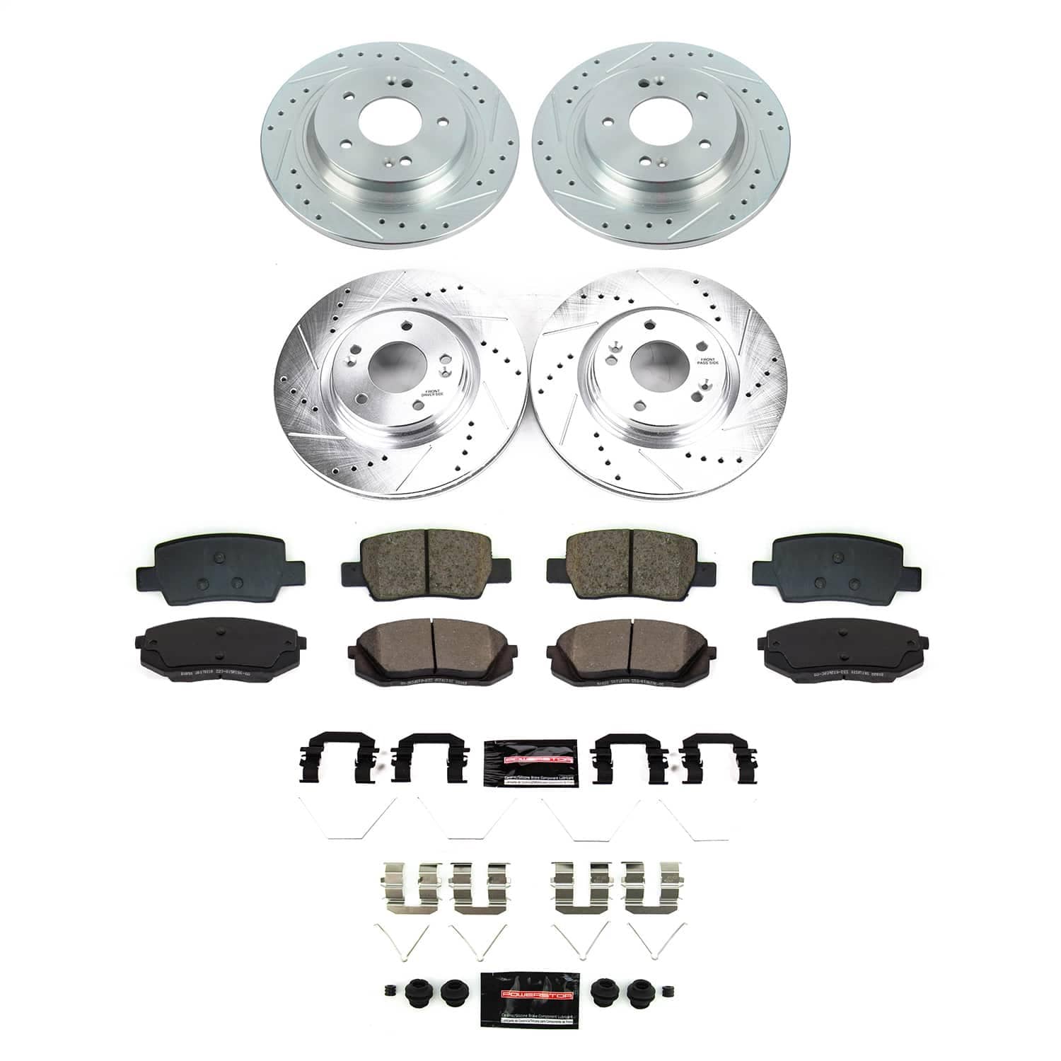 Power Stop - K8811 - Front and Rear - Disc Brake Pad and Rotor Kit