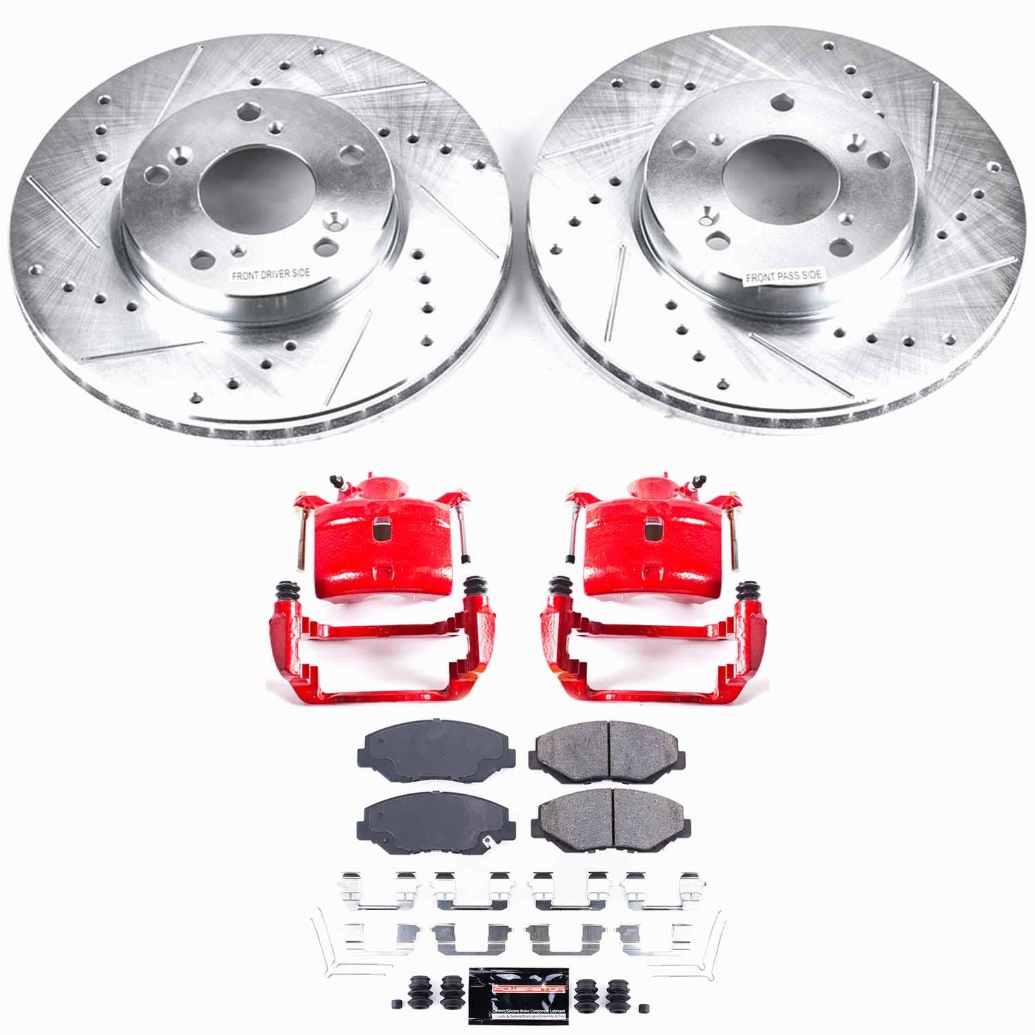 Power Stop - KC1043 - Front - Disc Brake Pad/Caliper and Rotor Kit
