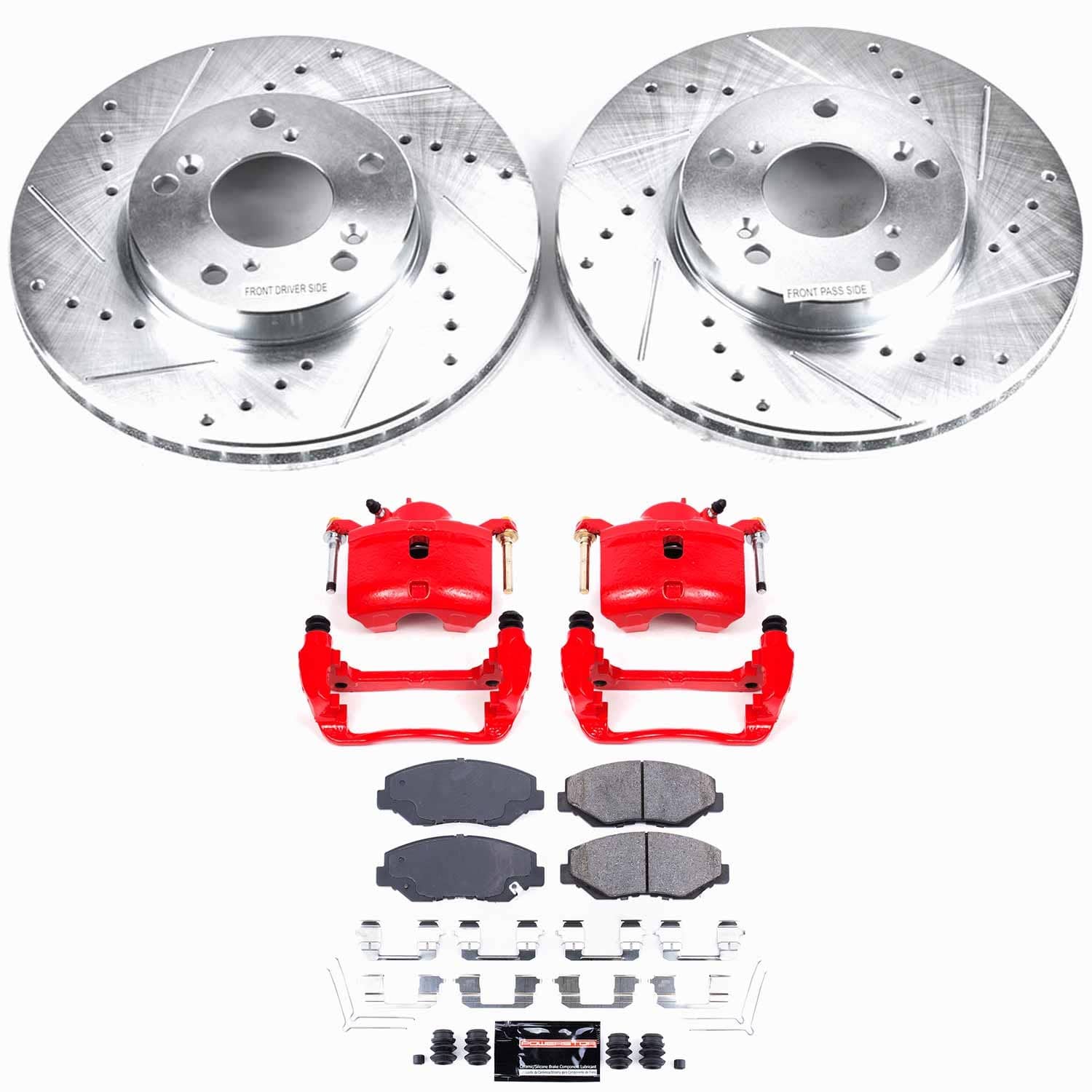 Power Stop - KC1043A - Front - Disc Brake Pad/Caliper and Rotor Kit