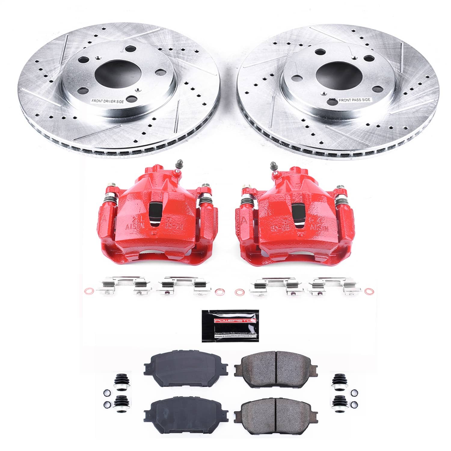 Power Stop - KC1064 - Front - Disc Brake Pad/Caliper and Rotor Kit