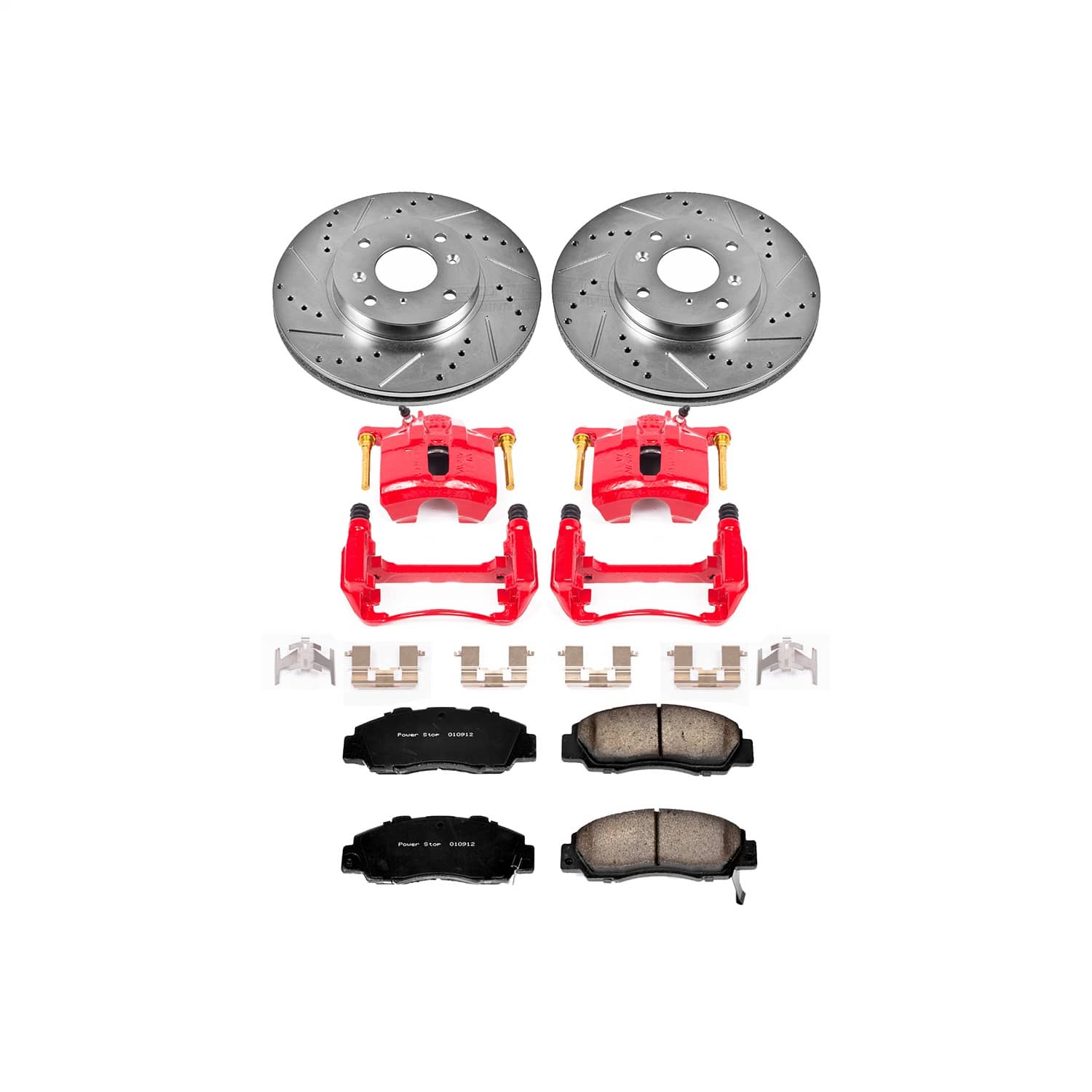 Power Stop - KC1237 - Front - Disc Brake Pad/Caliper and Rotor Kit