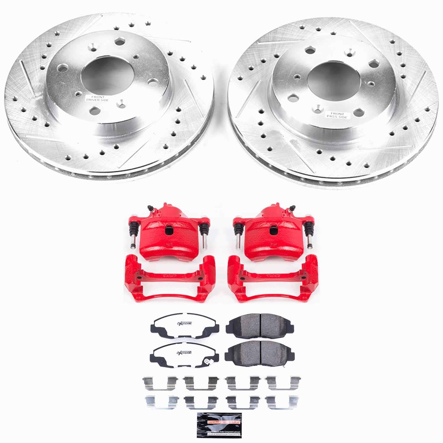 Power Stop - KC1239A-26 - Front - Disc Brake Pad/Caliper and Rotor Kit