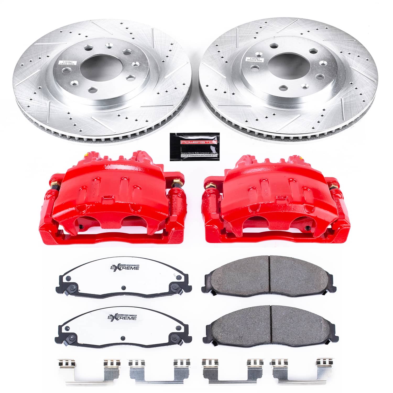 Power Stop - KC1419-26 - Front - Disc Brake Pad/Caliper and Rotor Kit