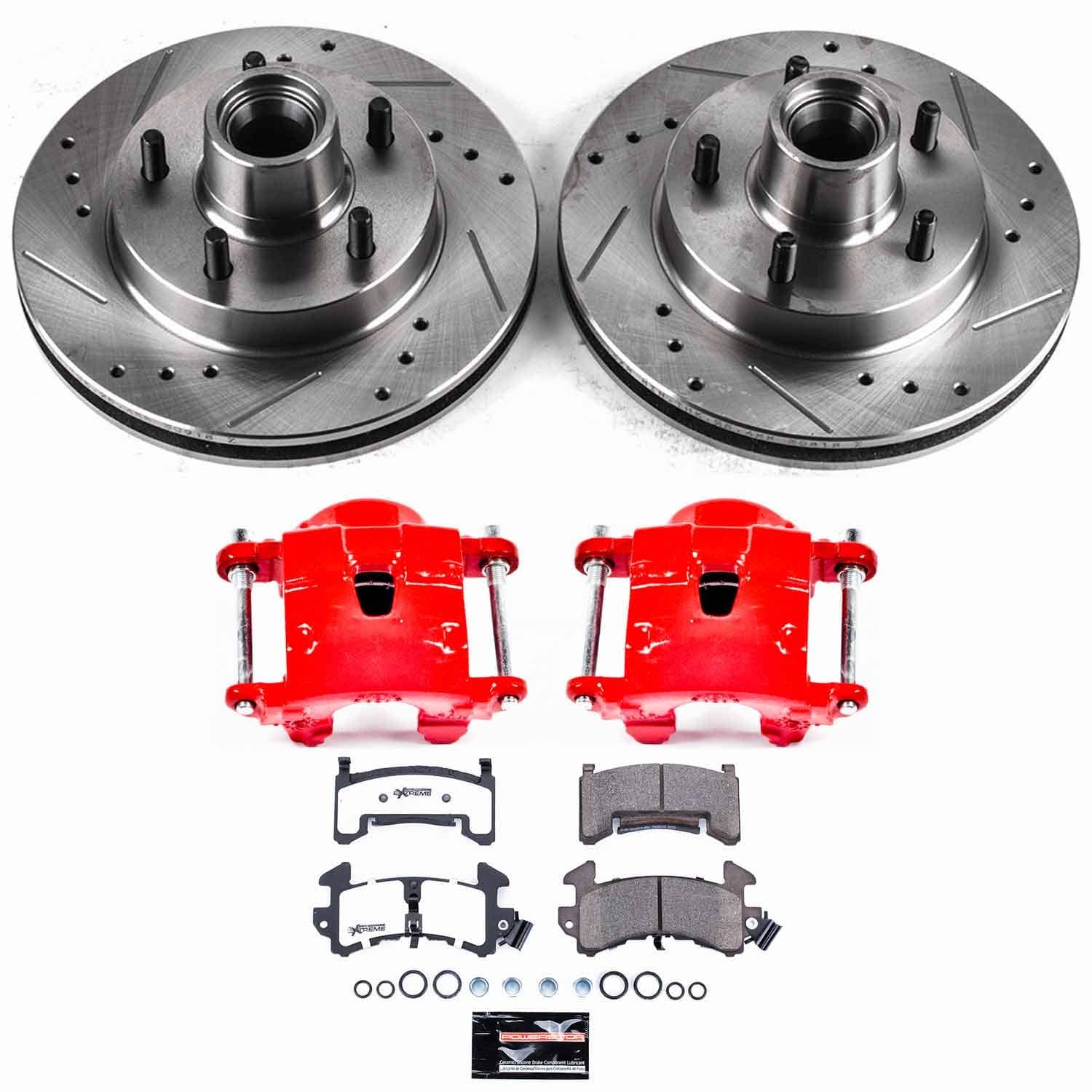 Power Stop - KC1482-26 - Front - Disc Brake Pad/Caliper and Rotor Kit