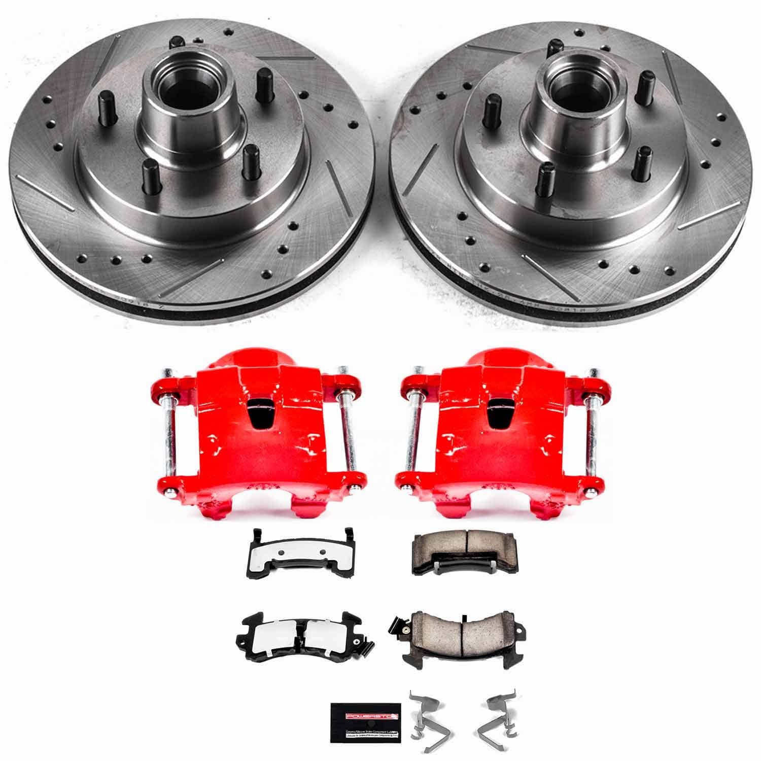 Power Stop - KC1482-36 - Front - Disc Brake Pad/Caliper and Rotor Kit