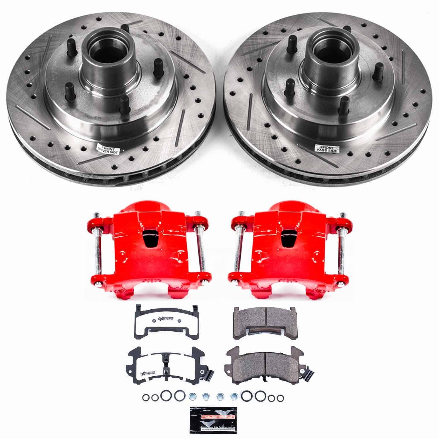 Power Stop - KC1485-26 - Front - Disc Brake Pad/Caliper and Rotor Kit