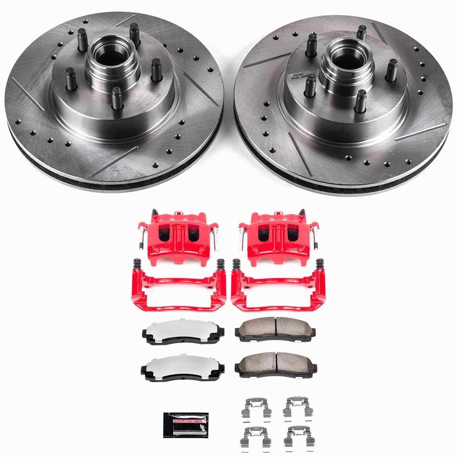 Power Stop - KC1857-36 - Front - Disc Brake Pad/Caliper and Rotor Kit