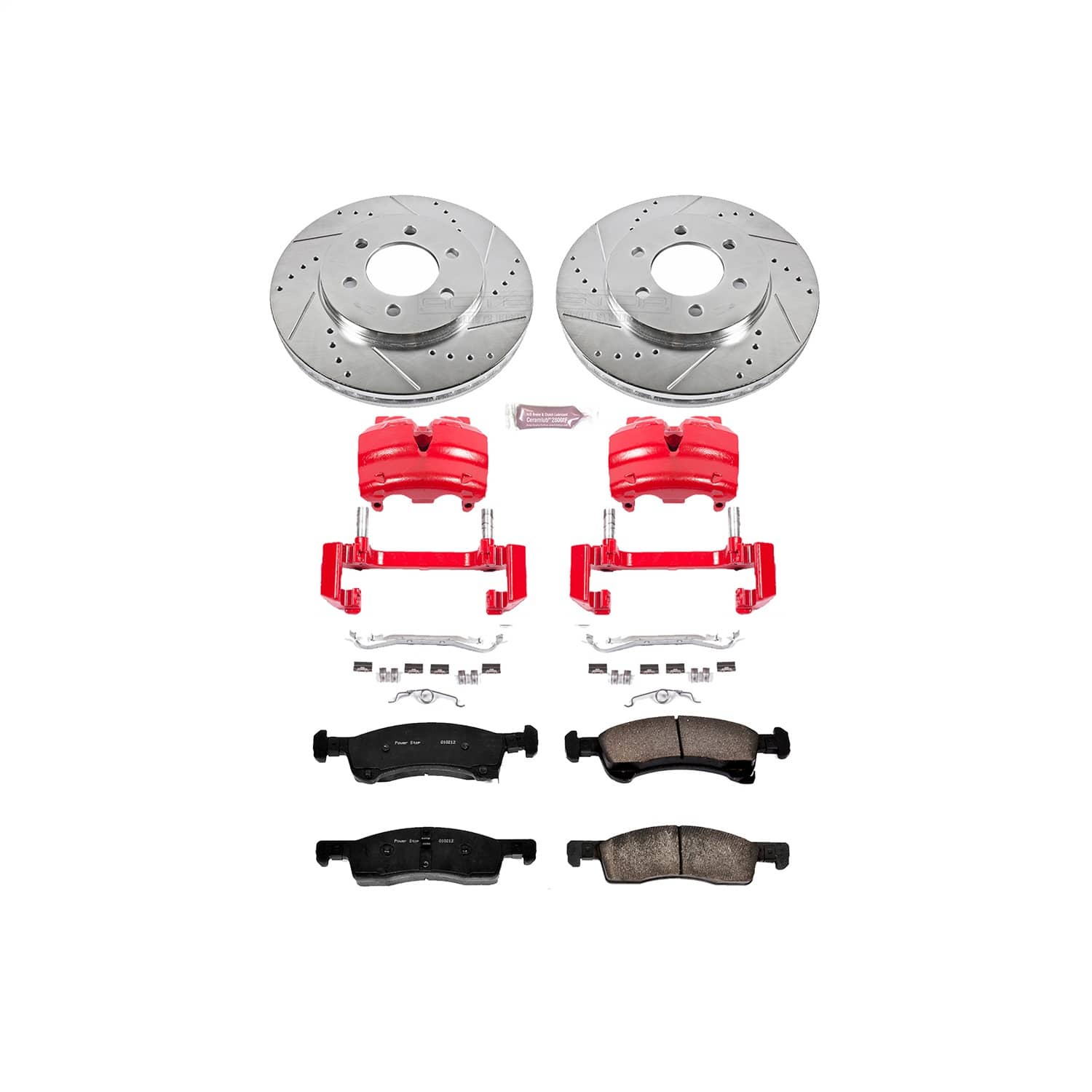 Power Stop - KC1933 - Front - Disc Brake Pad/Caliper and Rotor Kit