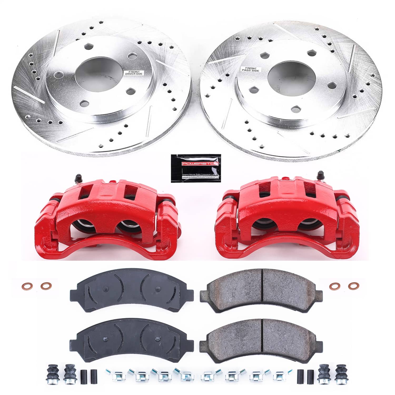 Power Stop - KC2004 - Front - Disc Brake Pad/Caliper and Rotor Kit