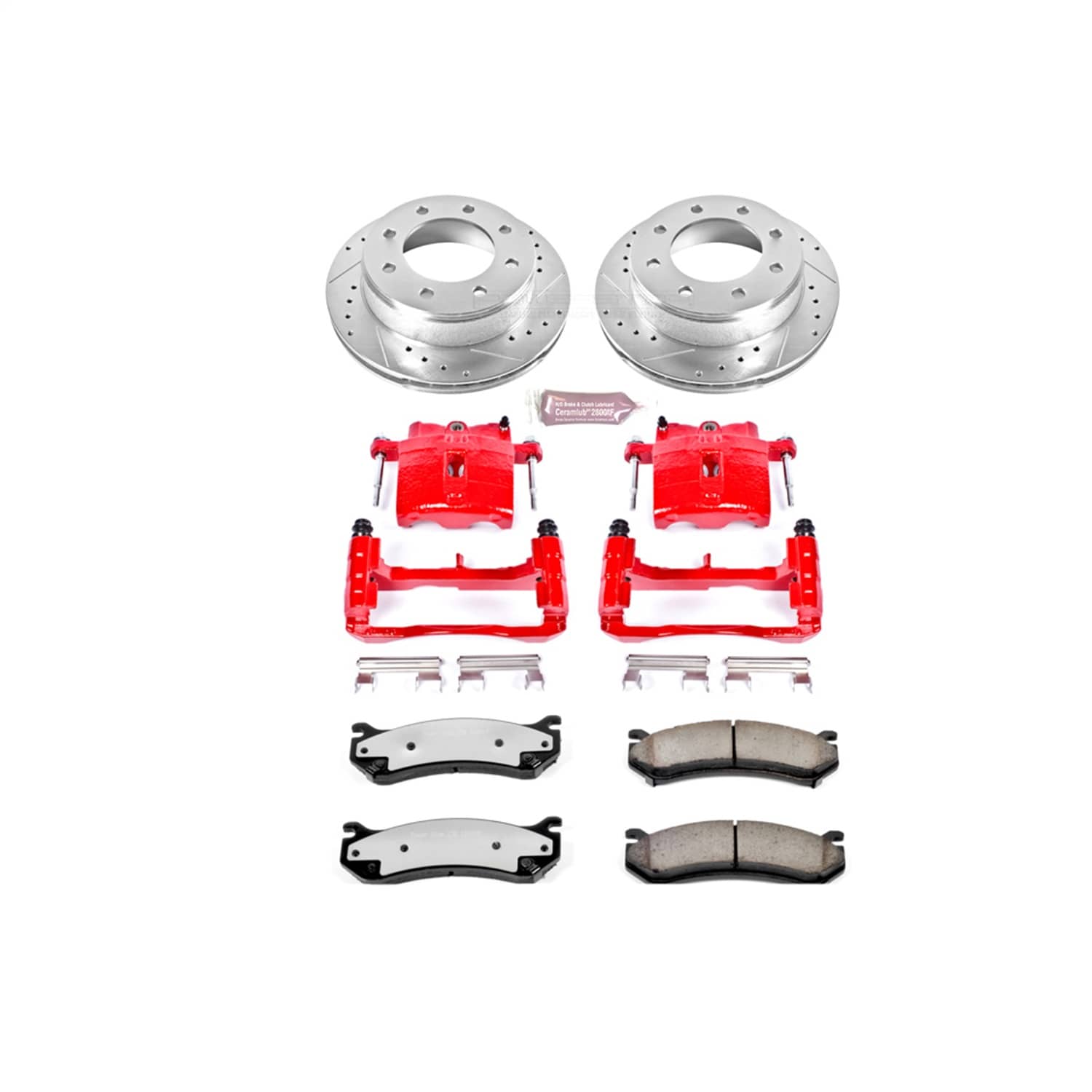 Power Stop - KC2036A-36 - Rear - Disc Brake Pad/Caliper and Rotor Kit