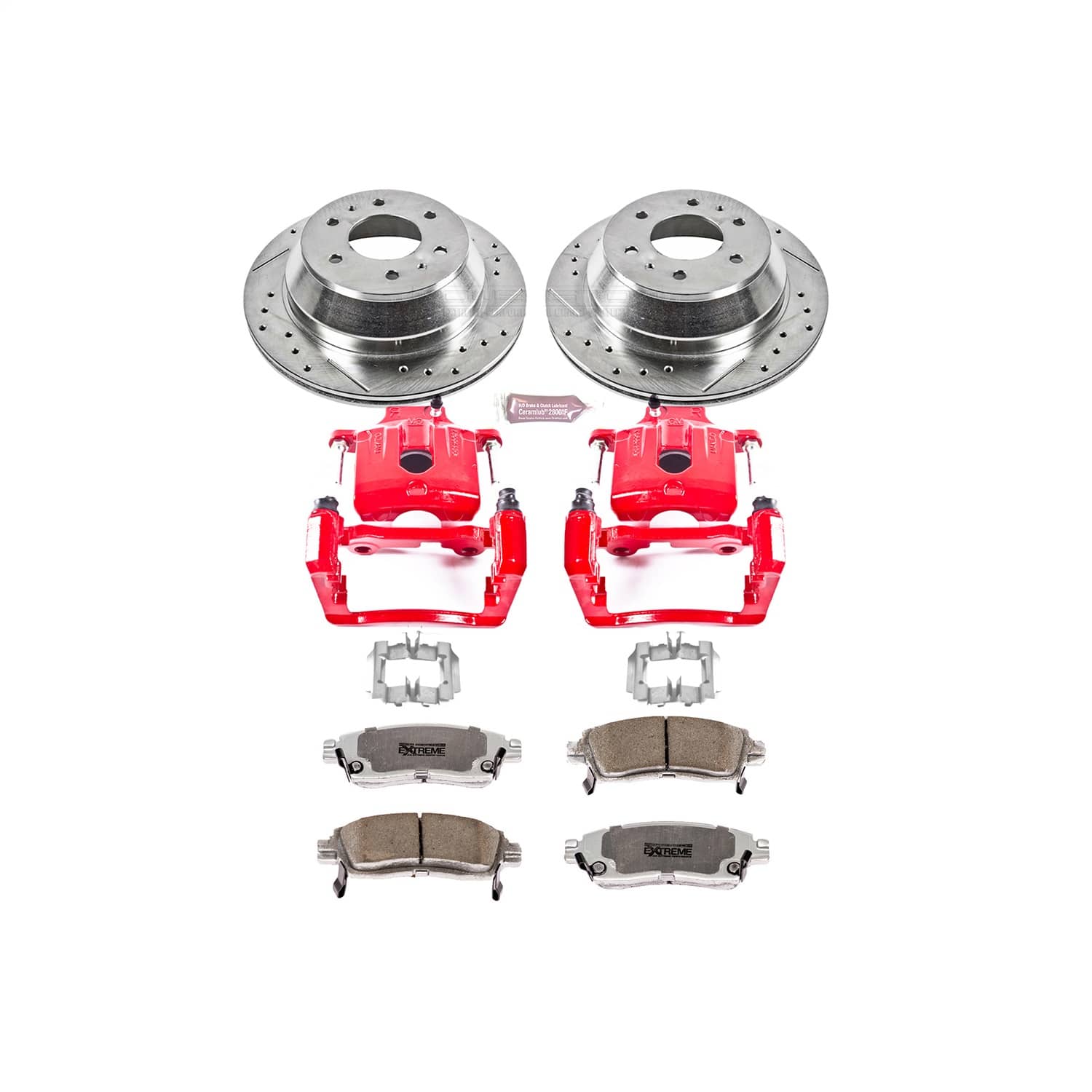Power Stop - KC2050-26 - Rear - Disc Brake Pad/Caliper and Rotor Kit