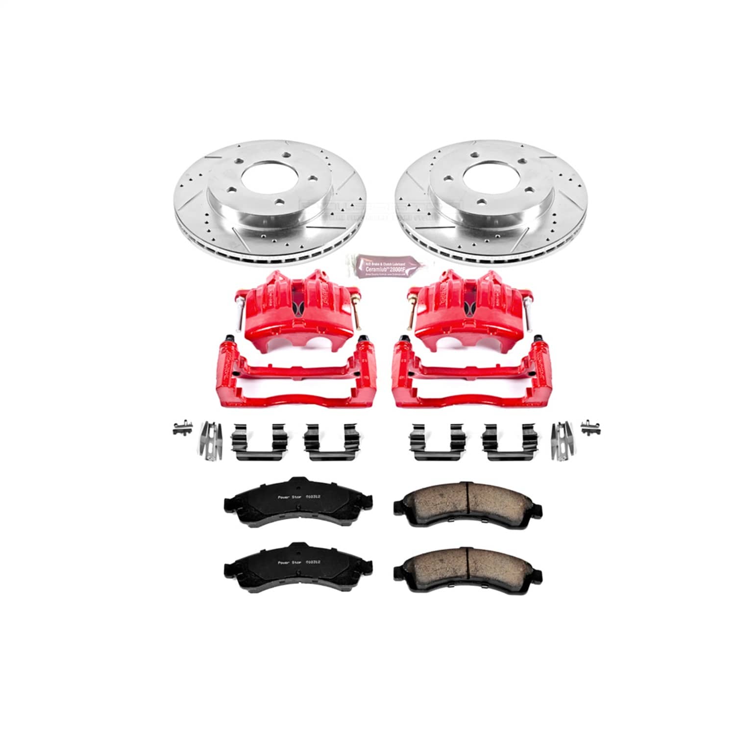 Power Stop - KC2057 - Front - Disc Brake Pad/Caliper and Rotor Kit