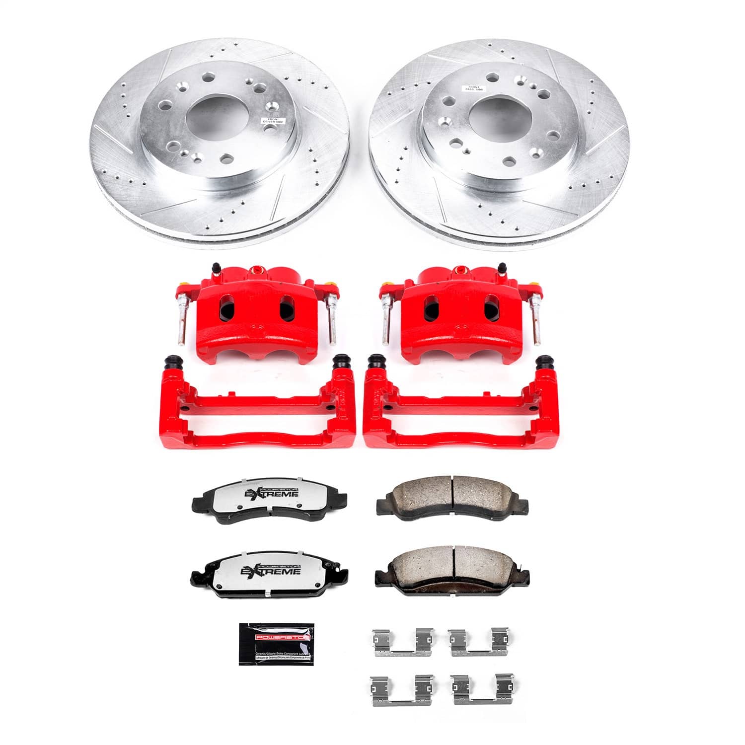 Power Stop - KC2069-36 - Front - Disc Brake Pad/Caliper and Rotor Kit