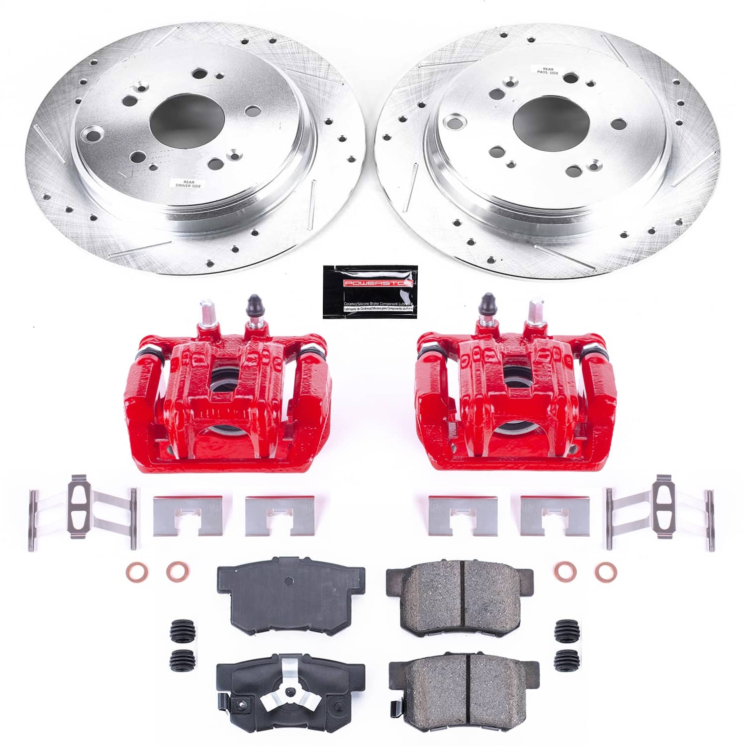 Power Stop - KC206A - Rear - Disc Brake Pad/Caliper and Rotor Kit