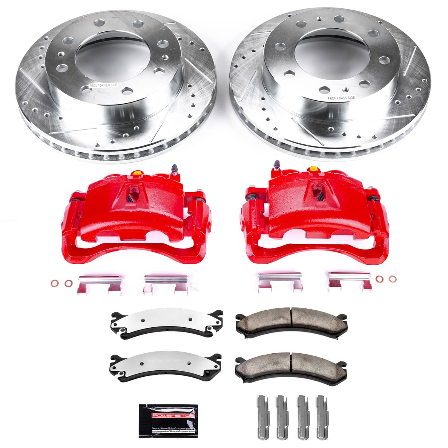 Power Stop - KC2071A-36 - Front - Disc Brake Pad/Caliper and Rotor Kit