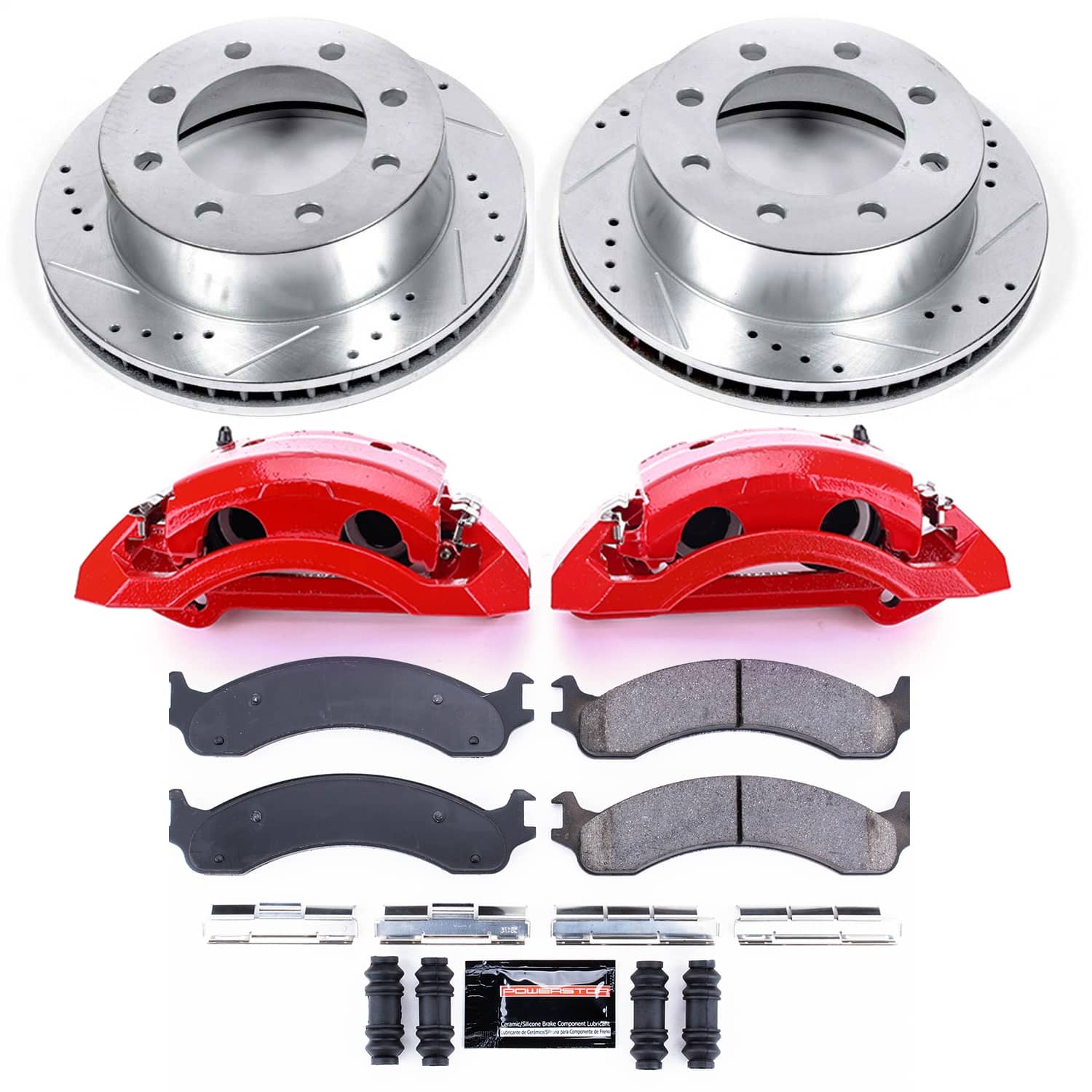 Power Stop - KC2156 - Front - Disc Brake Pad/Caliper and Rotor Kit