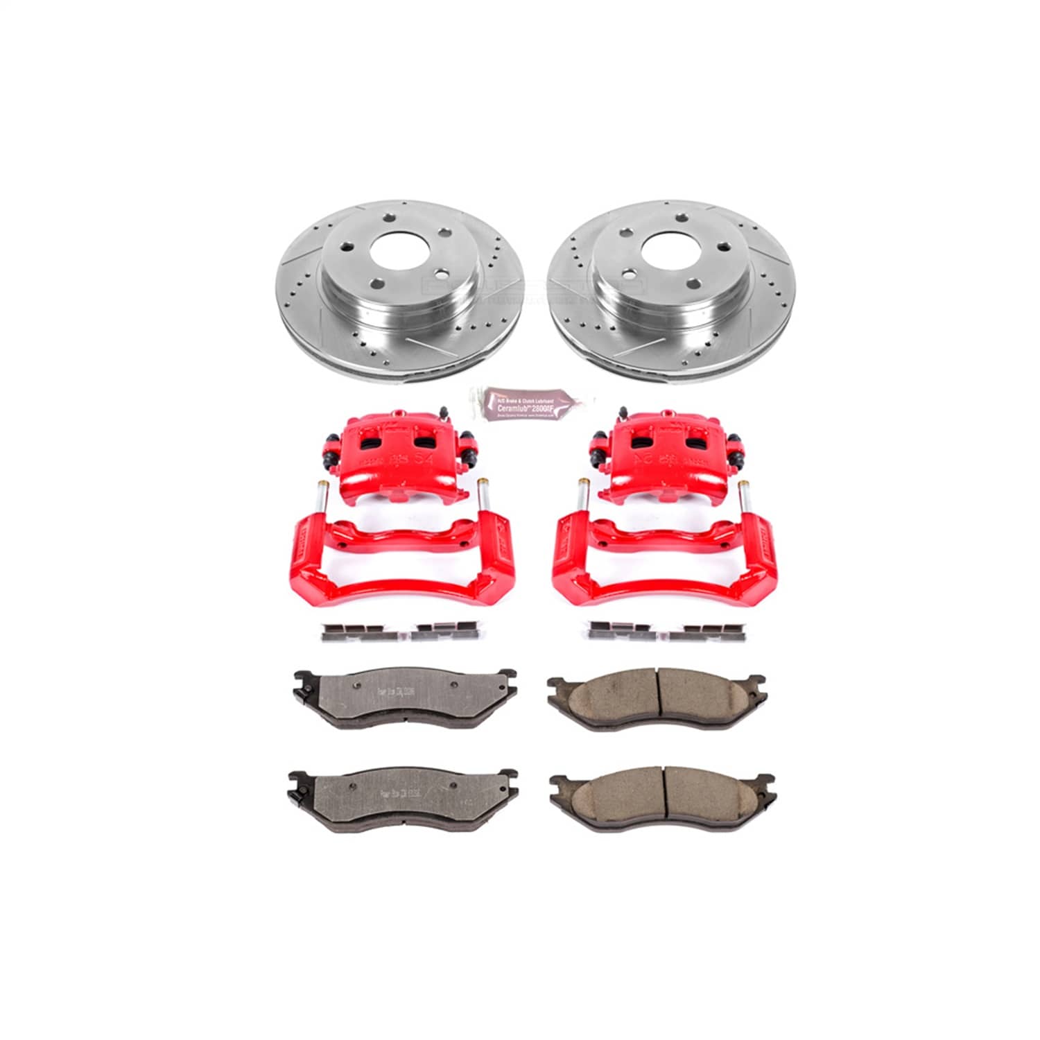Power Stop - KC2165-36 - Front - Disc Brake Pad/Caliper and Rotor Kit