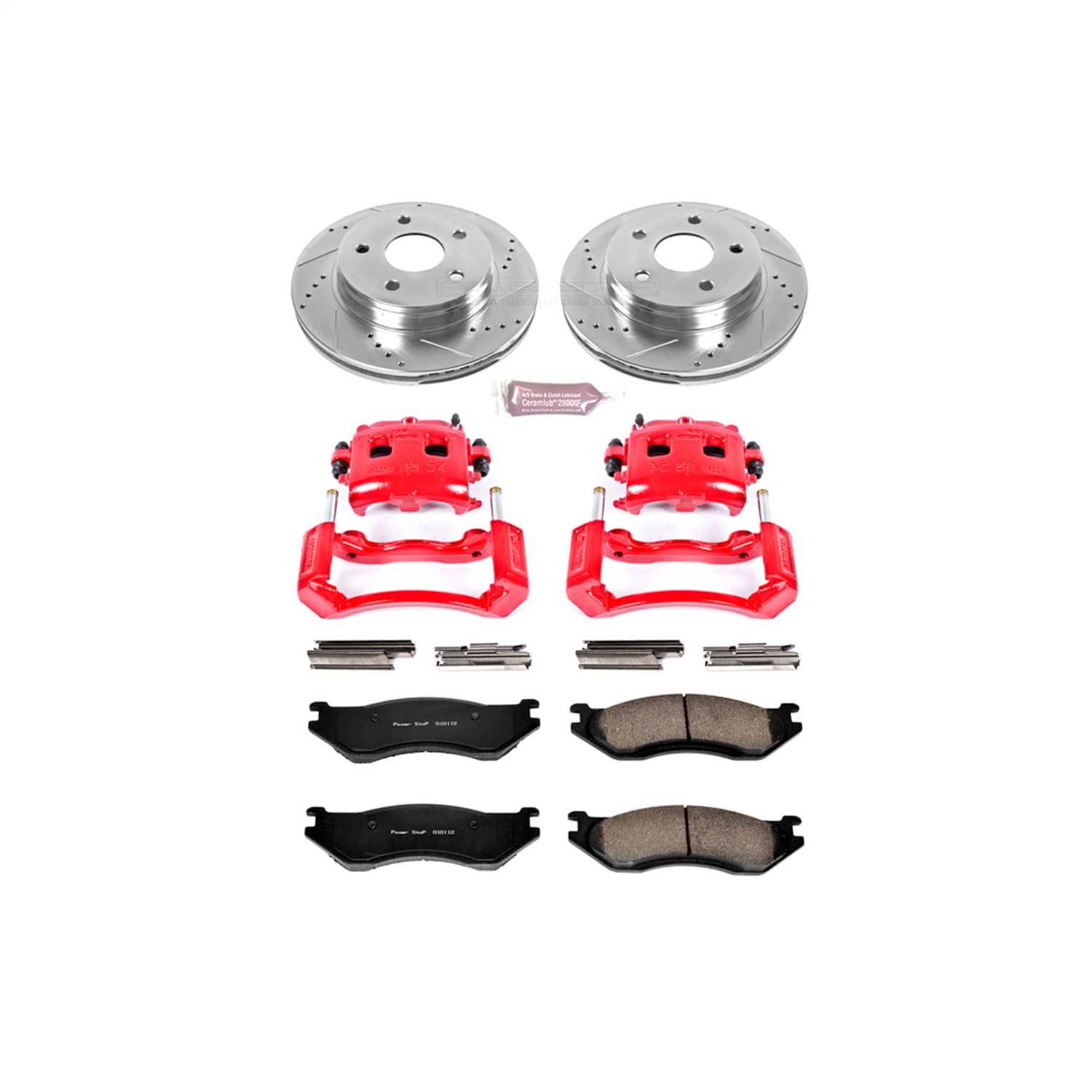 Power Stop - KC2167 - Front - Disc Brake Pad/Caliper and Rotor Kit
