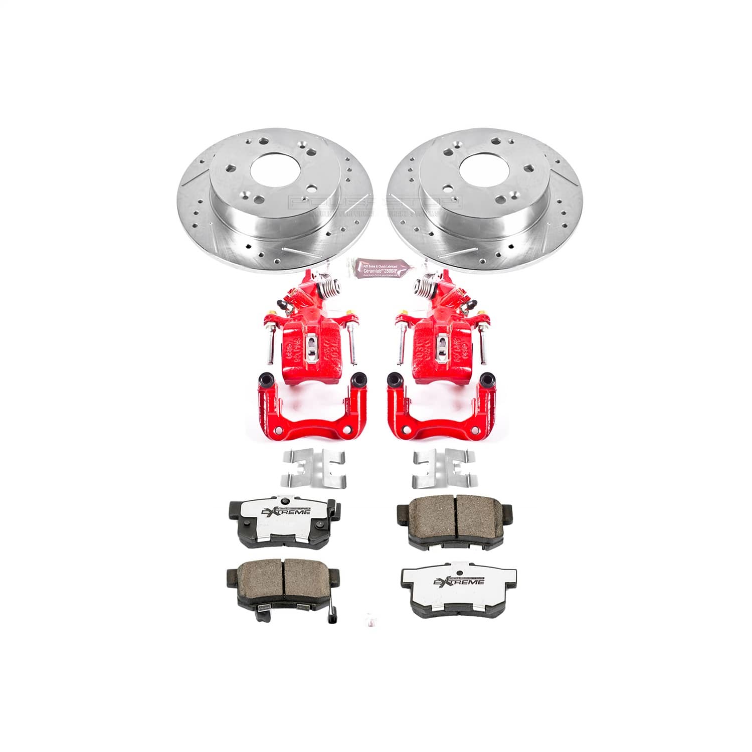 Power Stop - KC2270-26 - Rear - Disc Brake Pad/Caliper and Rotor Kit