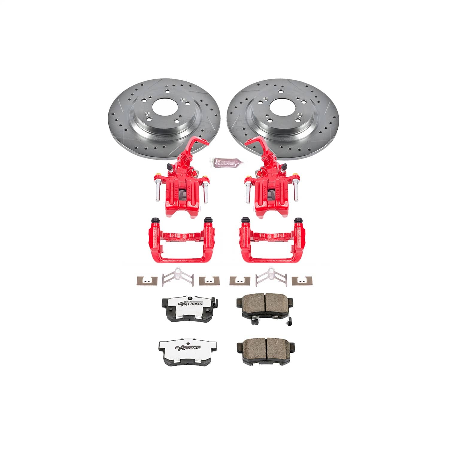 Power Stop - KC2310-26 - Rear - Disc Brake Pad/Caliper and Rotor Kit