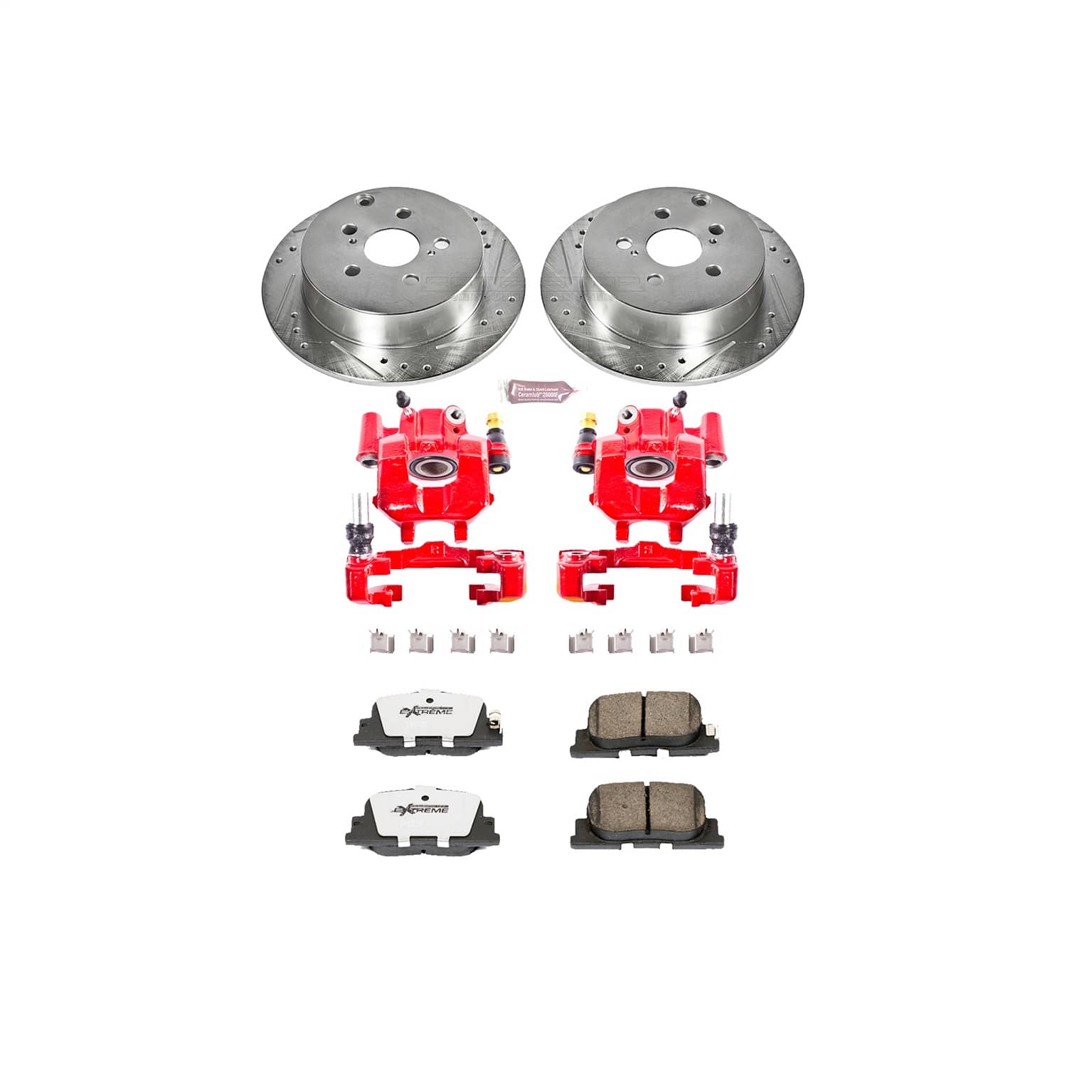 Power Stop - KC2319-26 - Rear - Disc Brake Pad/Caliper and Rotor Kit