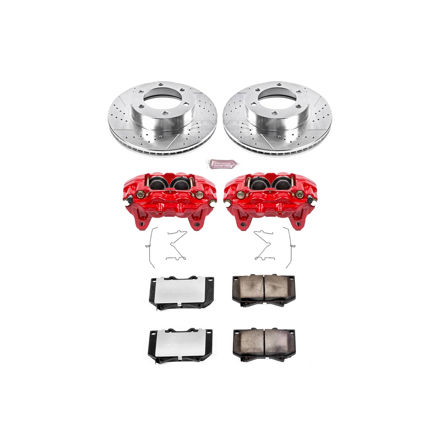 Power Stop - KC2323-36 - Front - Disc Brake Pad/Caliper and Rotor Kit