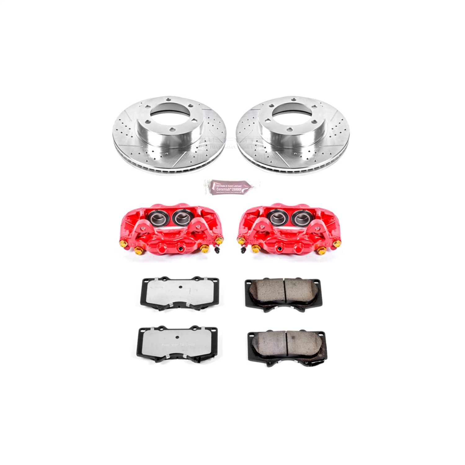Power Stop - KC2324-36 - Front - Disc Brake Pad/Caliper and Rotor Kit