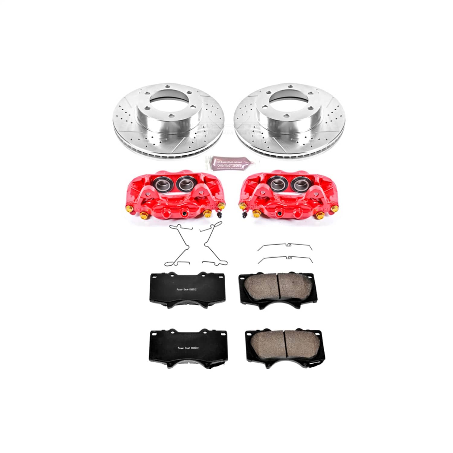 Power Stop - KC2324 - Front - Disc Brake Pad/Caliper and Rotor Kit