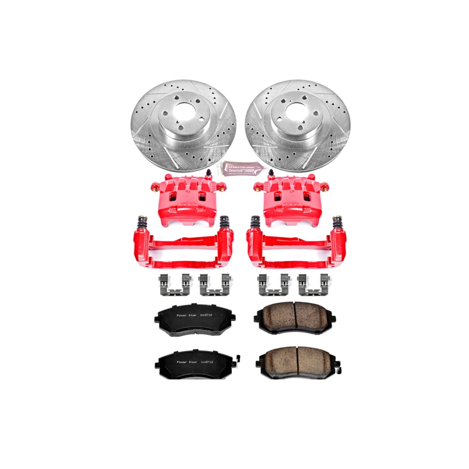 Power Stop - KC2373 - Front - Disc Brake Pad/Caliper and Rotor Kit