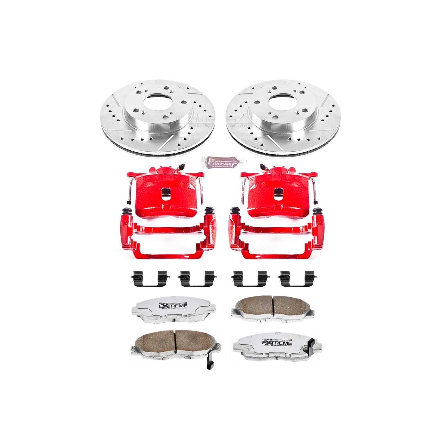 Power Stop - KC2384A-26 - Front - Disc Brake Pad/Caliper and Rotor Kit