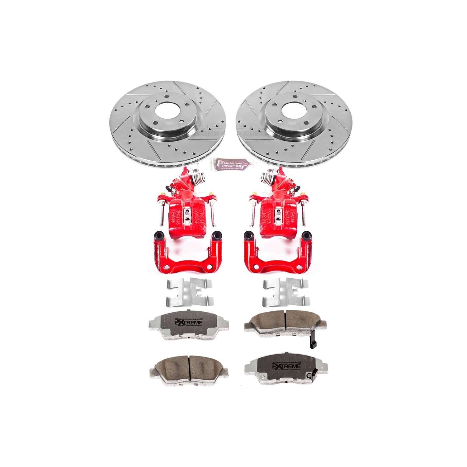 Power Stop - KC2391-26 - Rear - Disc Brake Pad/Caliper and Rotor Kit