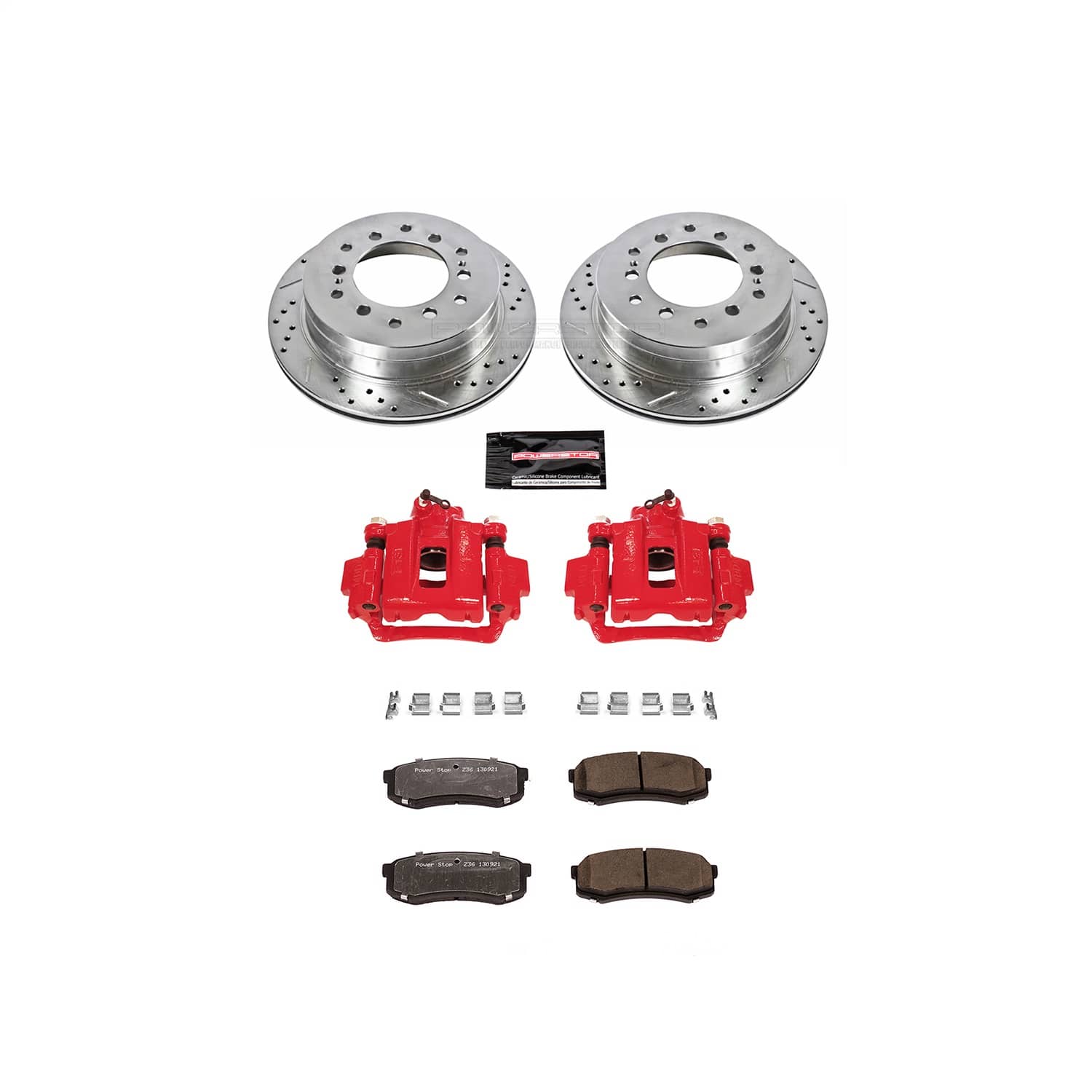 Power Stop - KC2405A-36 - Rear - Disc Brake Pad/Caliper and Rotor Kit