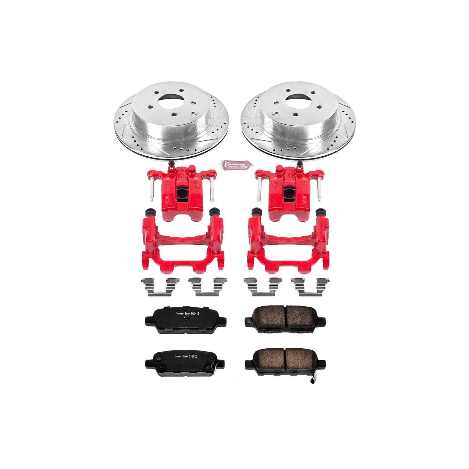 Power Stop - KC2427A - Rear - Disc Brake Pad/Caliper and Rotor Kit