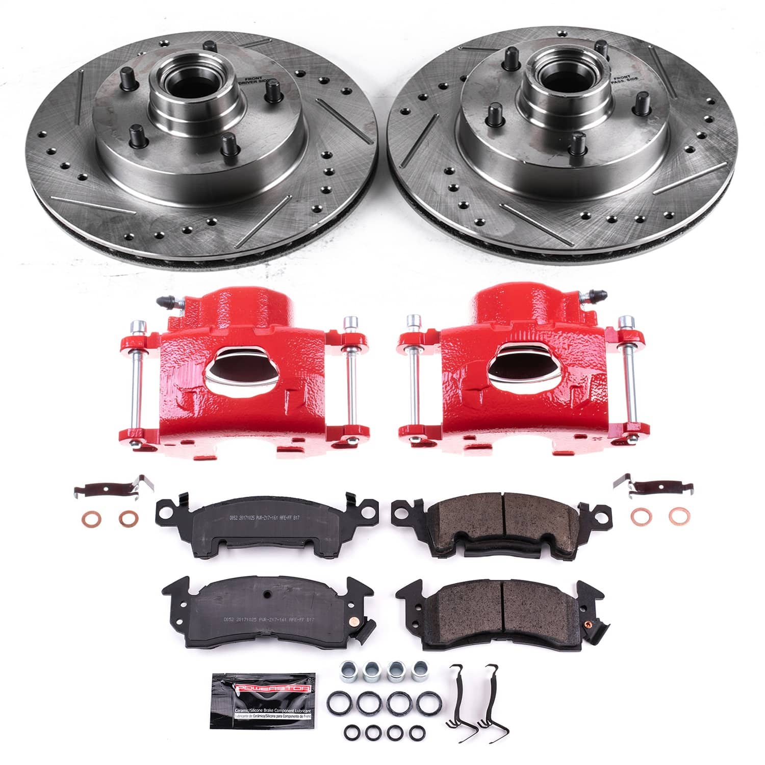 Power Stop - KC2580A - Front - Disc Brake Pad/Caliper and Rotor Kit