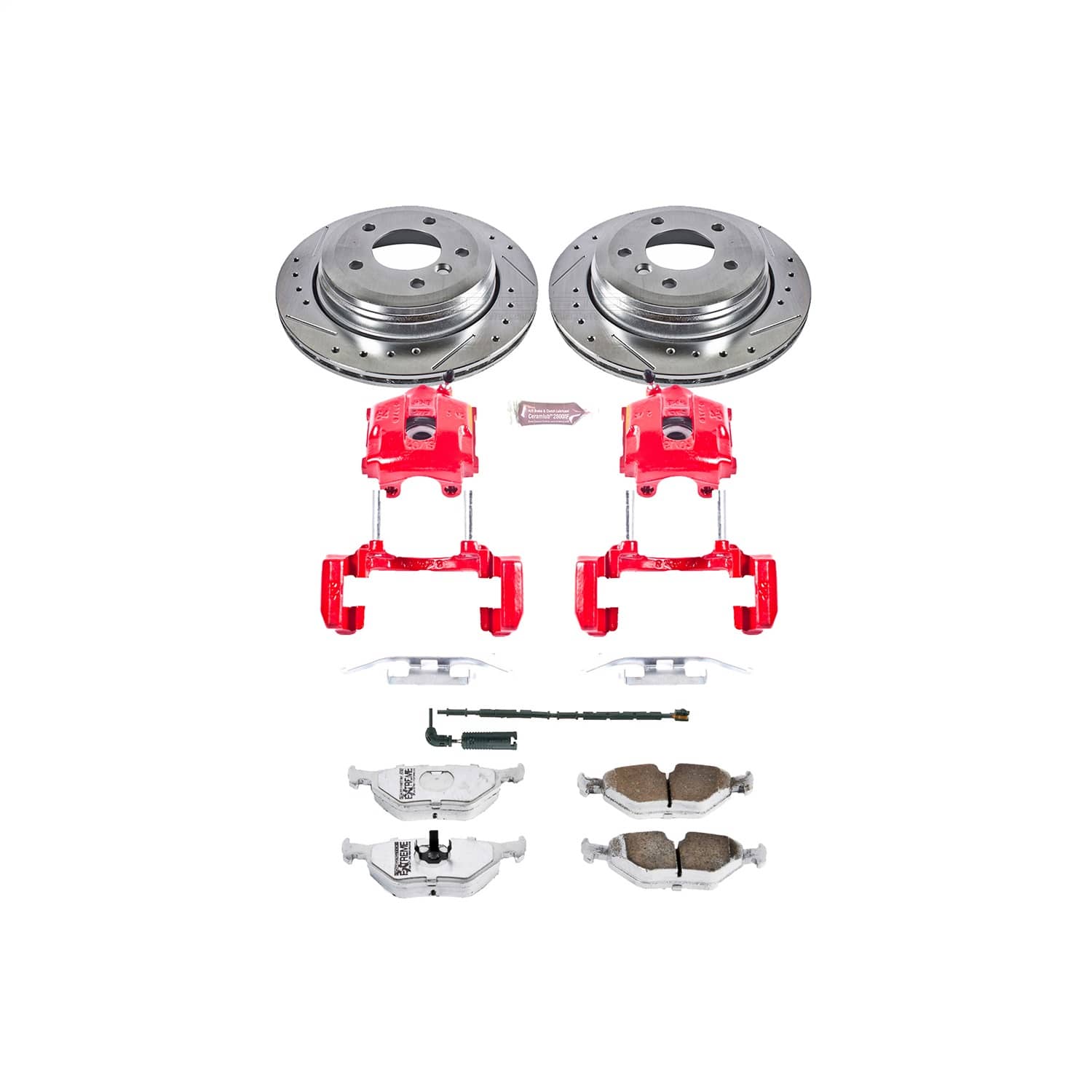 Power Stop - KC2970-26 - Rear - Disc Brake Pad/Caliper and Rotor Kit