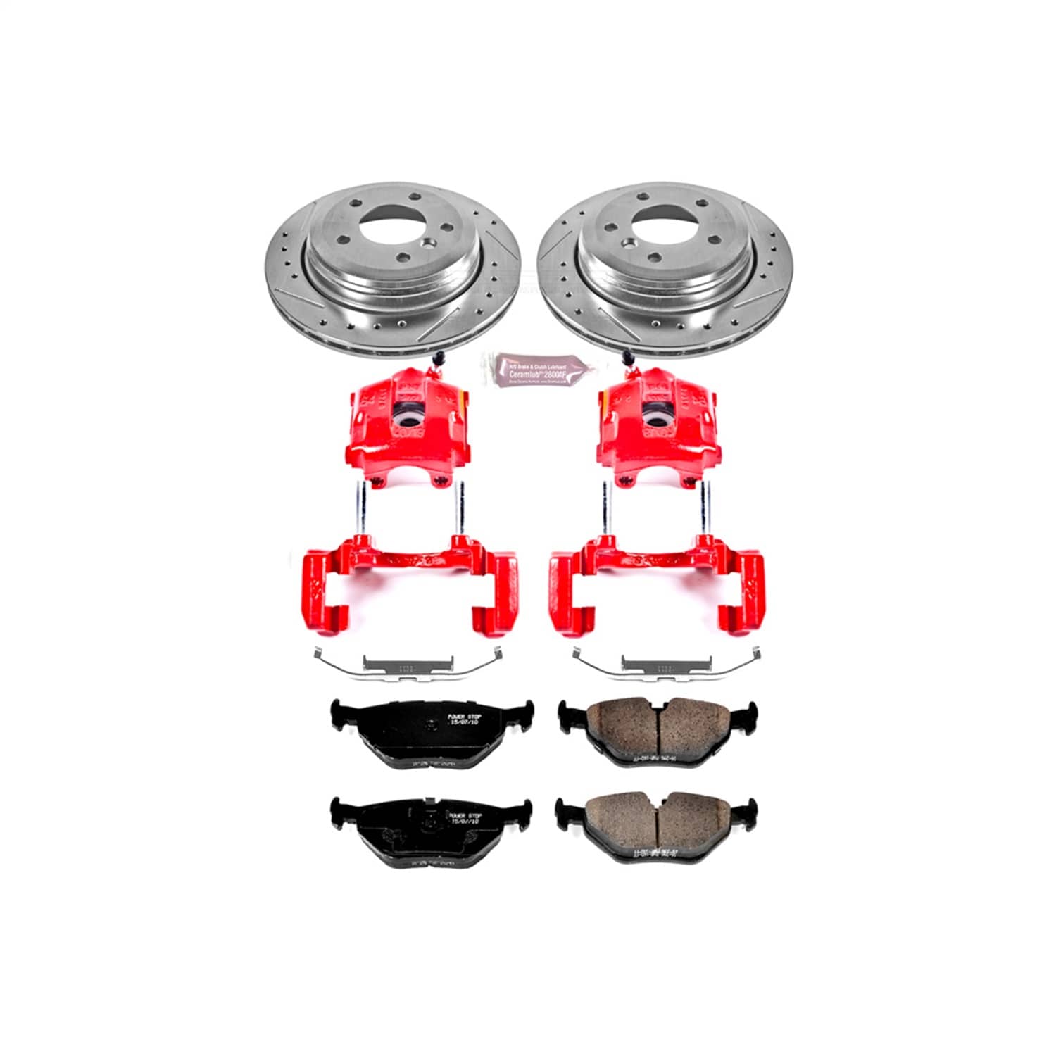 Power Stop - KC2970 - Rear - Disc Brake Pad/Caliper and Rotor Kit
