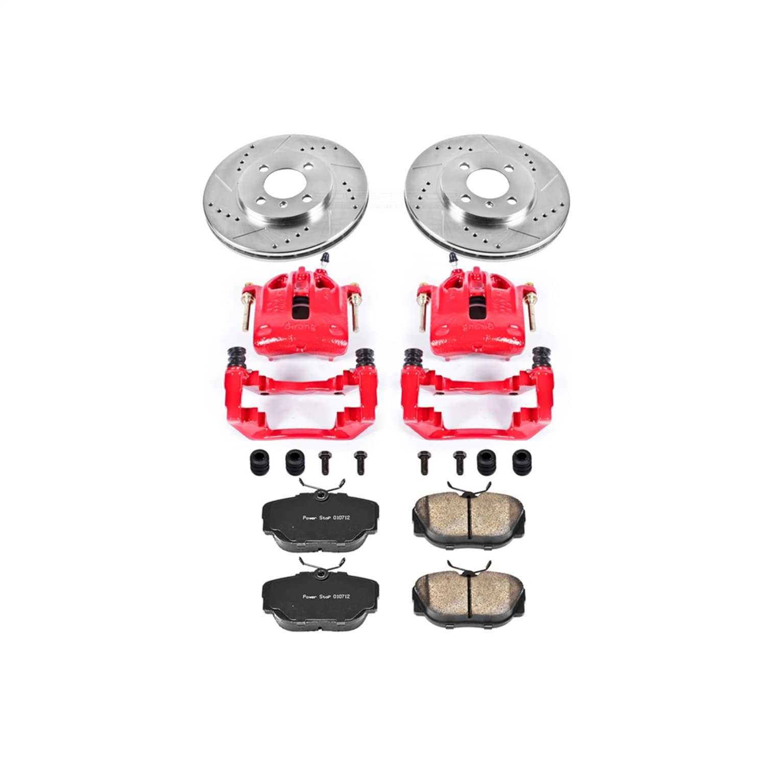 Power Stop - KC3008 - Front - Disc Brake Pad/Caliper and Rotor Kit